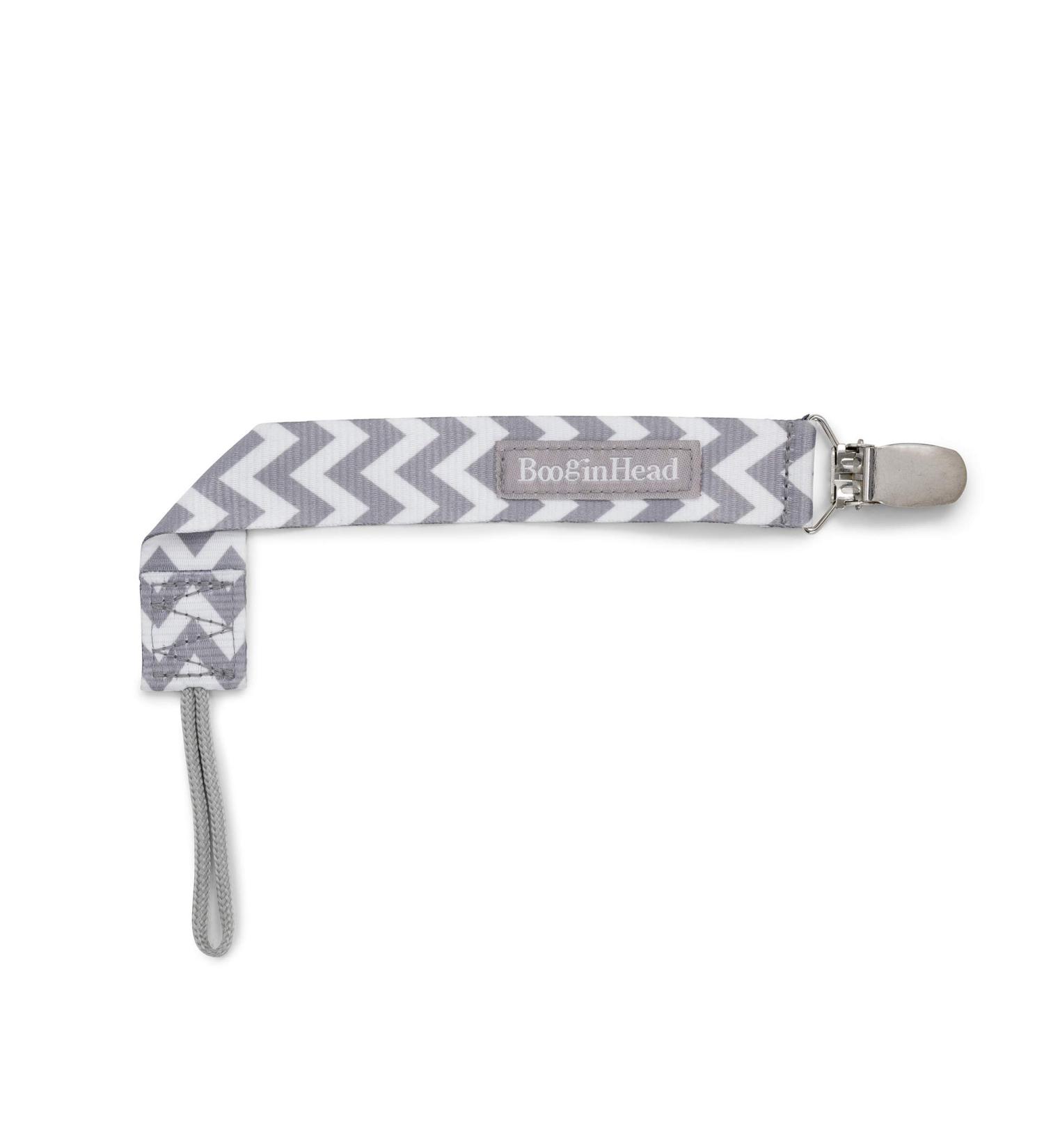 BooginHead Baby PaciGrip Pacifier Clip - Chevron Gray - Buy Online on GoSupps.com