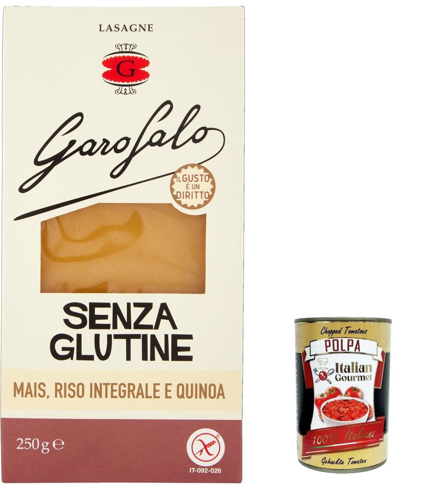  Italian Gourmet E.R. Gluten-Free Pasta Lasagna 250 g gluten-free gluten-free lasagna with corn whole grain rice and quinoa 400 g - Buy Online on GoSupps.com
