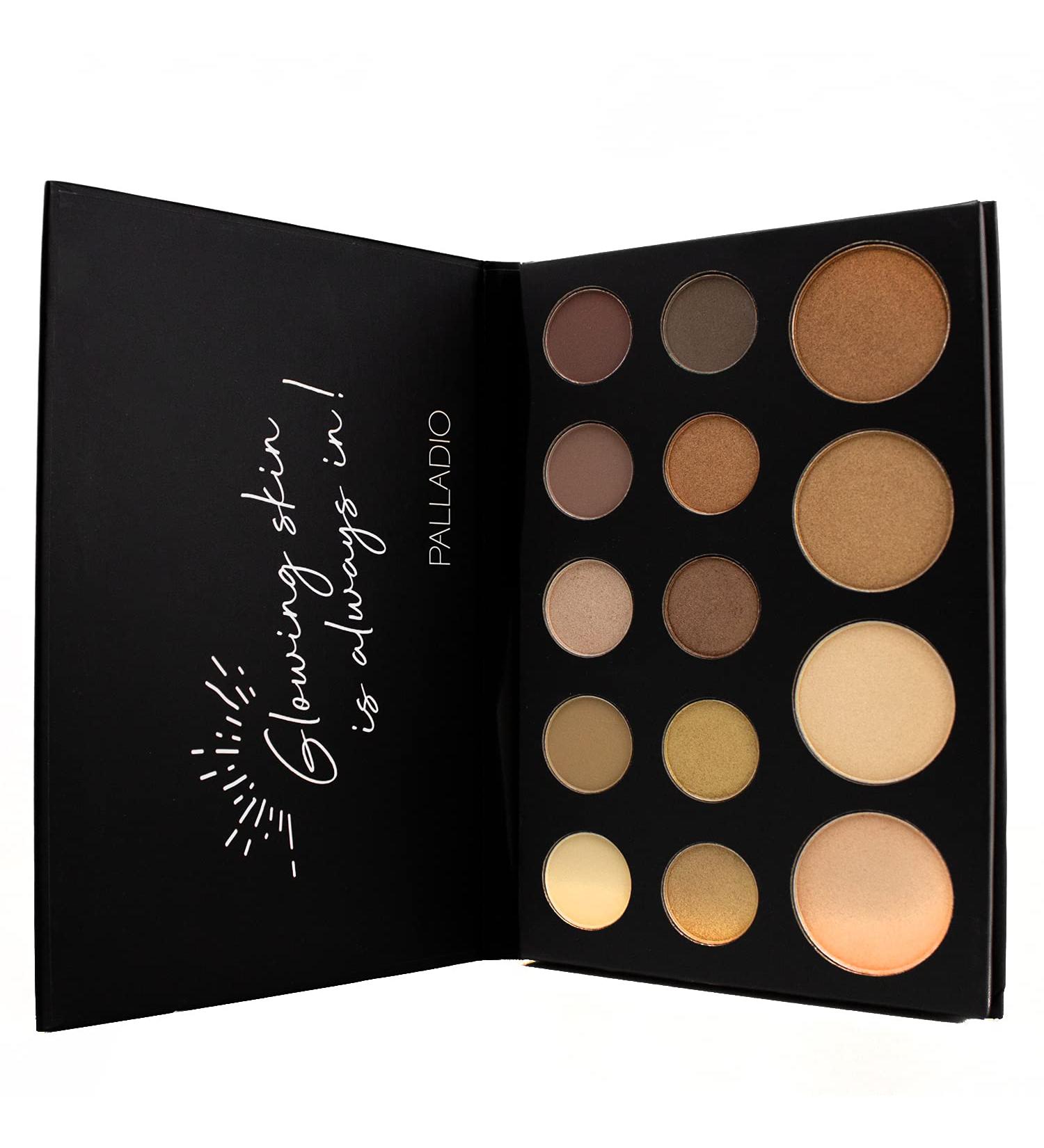 Palladio Sun-Kissed Mirage Eyeshadow Highlighter Palette - Matte & Shimmer Finishes for a Warm Flawless Look | 14 Highly Pigmented Colors for All Day Wear (SUN-KISSED) - Summer 2019 - Buy Online on GoSupps.com