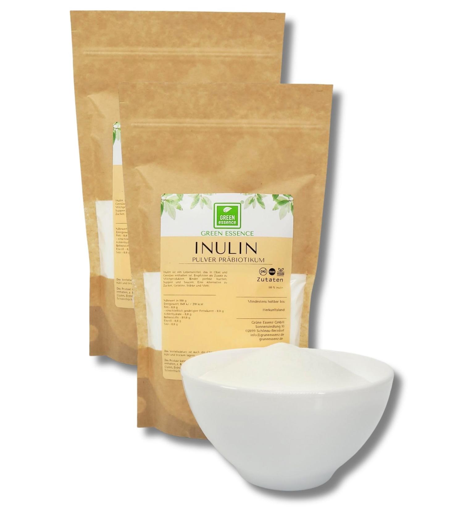 Inulin Powder 1000g - Natural Prebiotic & Thickener - Vegan & High Fiber - Green Essence - Buy Online on GoSupps.com