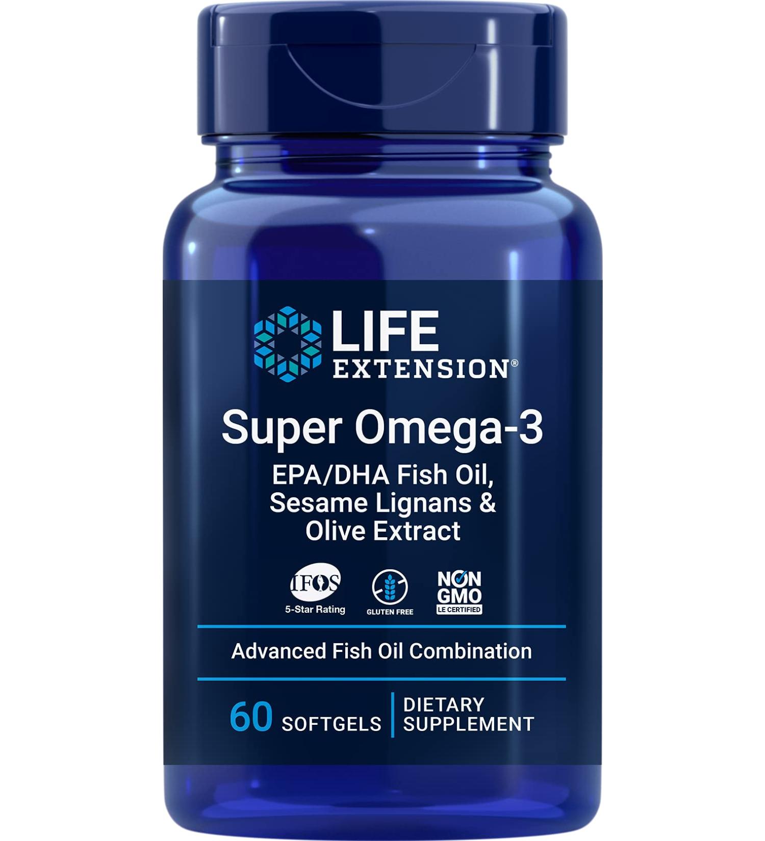 Life Extension Super Omega-3 Fish Oil â€“ 60 Softgels | Premium Omega-3 Support - Buy Online on GoSupps.com