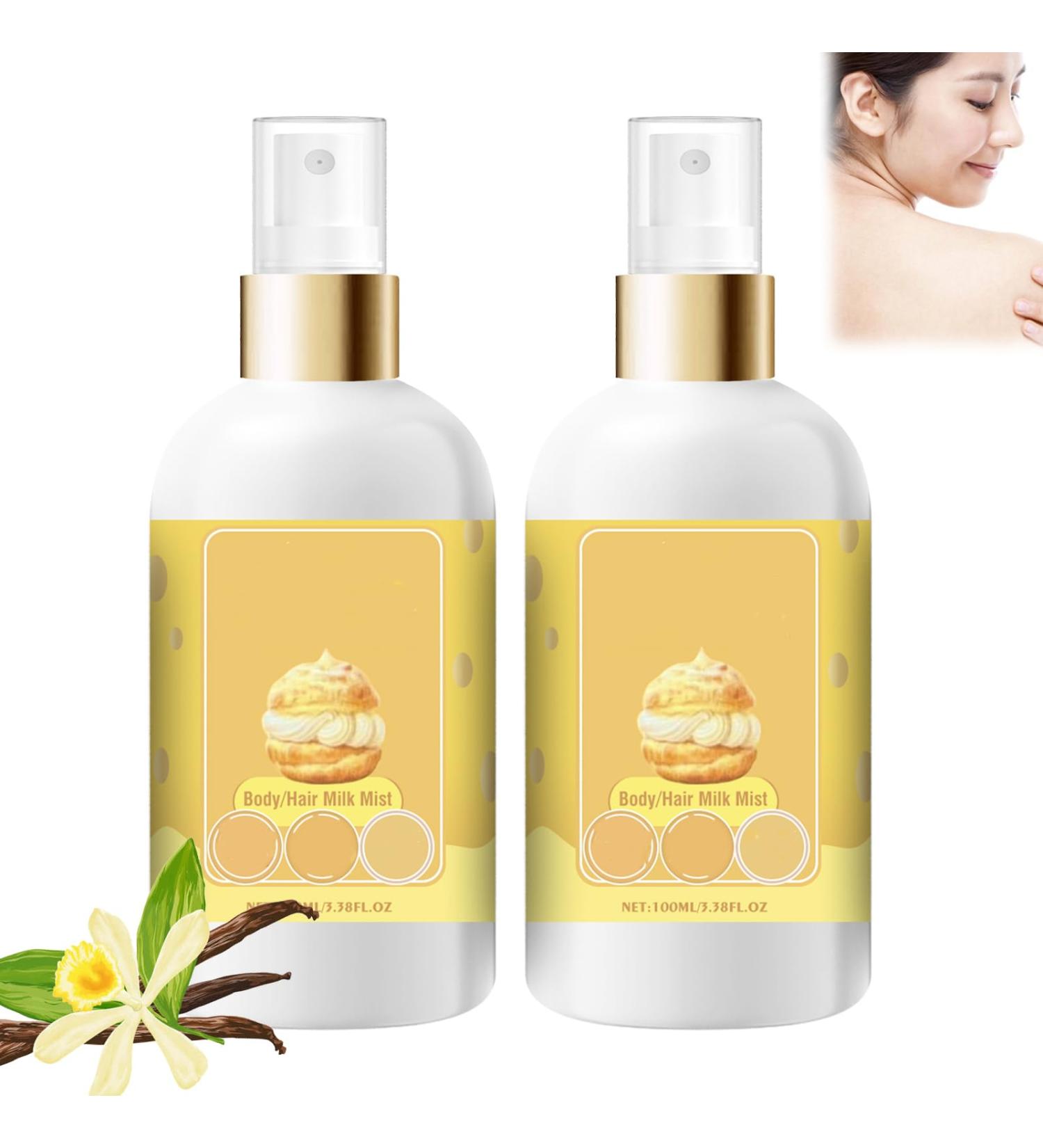 Body/Hair Milk Mist Body/Hair Milky Mist Strawberry Natural Hydrating And Moisturizing Body Mist Long Lasting Body Spray Suitable for All Skin Types 2Pcs-A - Buy Online on GoSupps.com