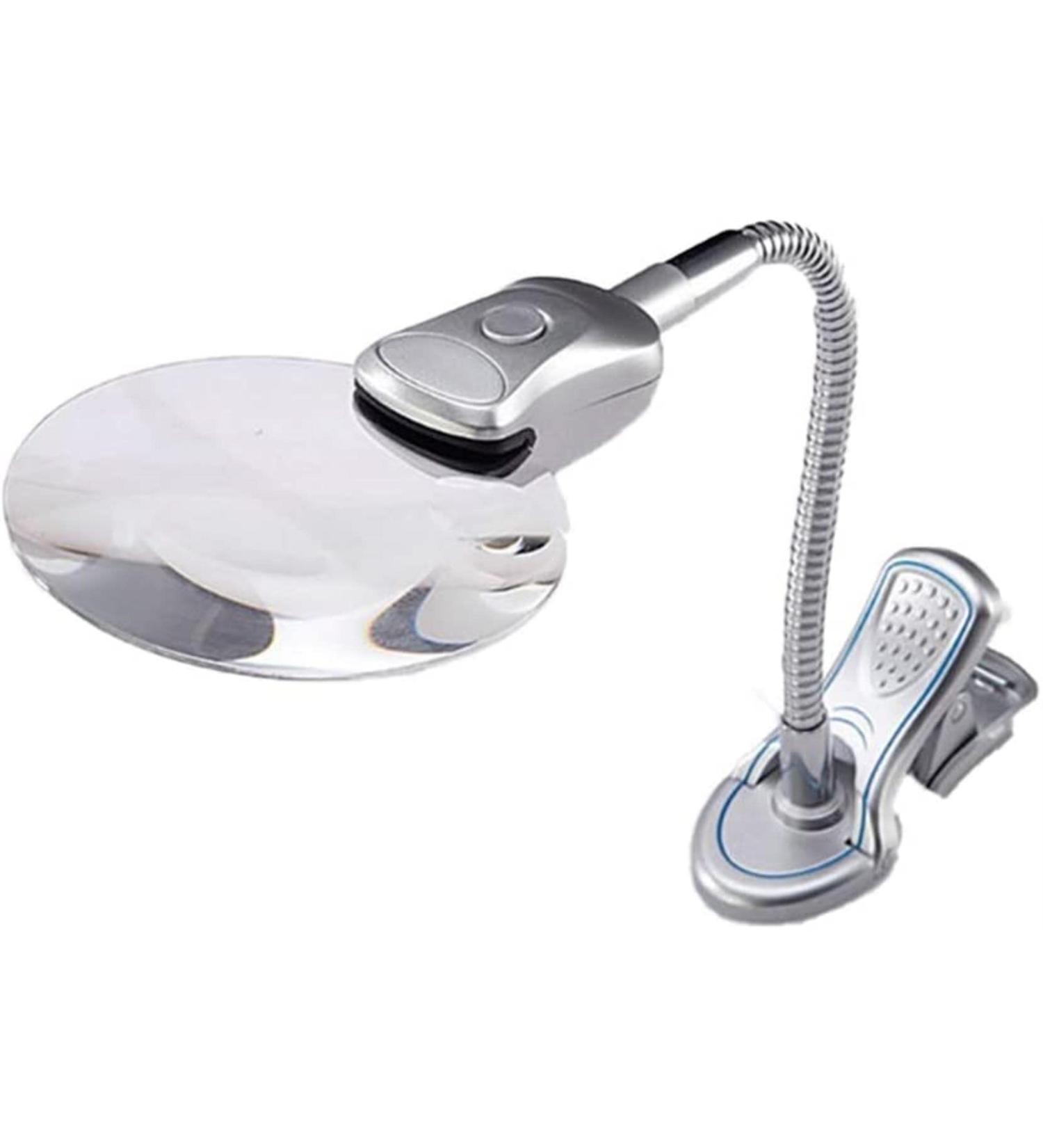 Reading Magnifier Desktop Magnifier with LED Light Magnifying Lamp Metal Gooseneck Arm Adjustable Industrial Clamp for ReadingOfficeWork Full of Stars - Buy Online on GoSupps.com