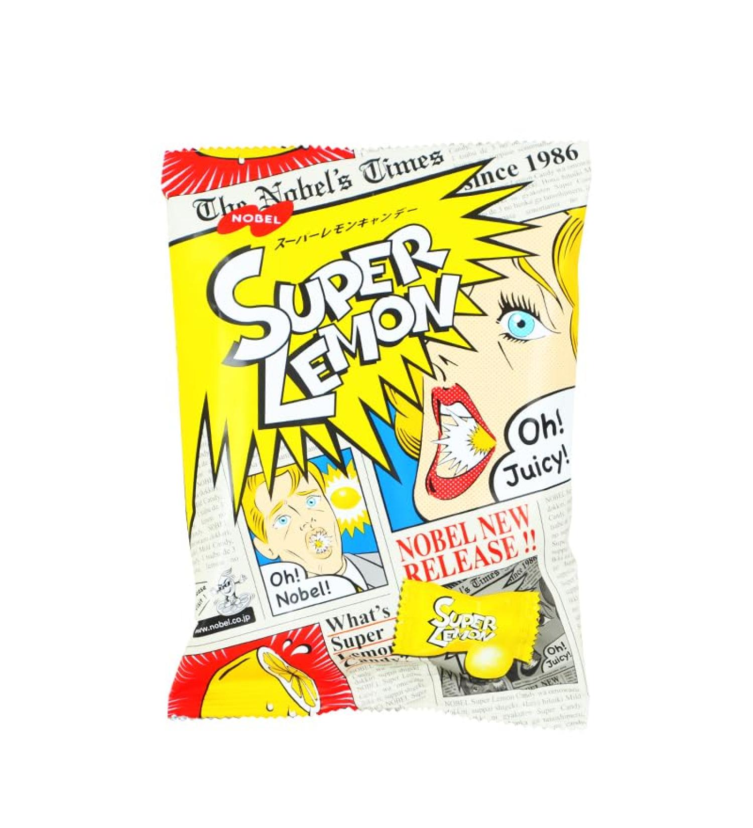 Nobel Japanese Candy Nostalgic Super Sour Lemon Hard Candy Chewy Bonbons Filled Candy Japanese Snacks Box & Candy Gift for Journey Through Asia Imported from Japan (Lemon - 83.6g Bags (Pack of 2)) - Buy Online on GoSupps.com