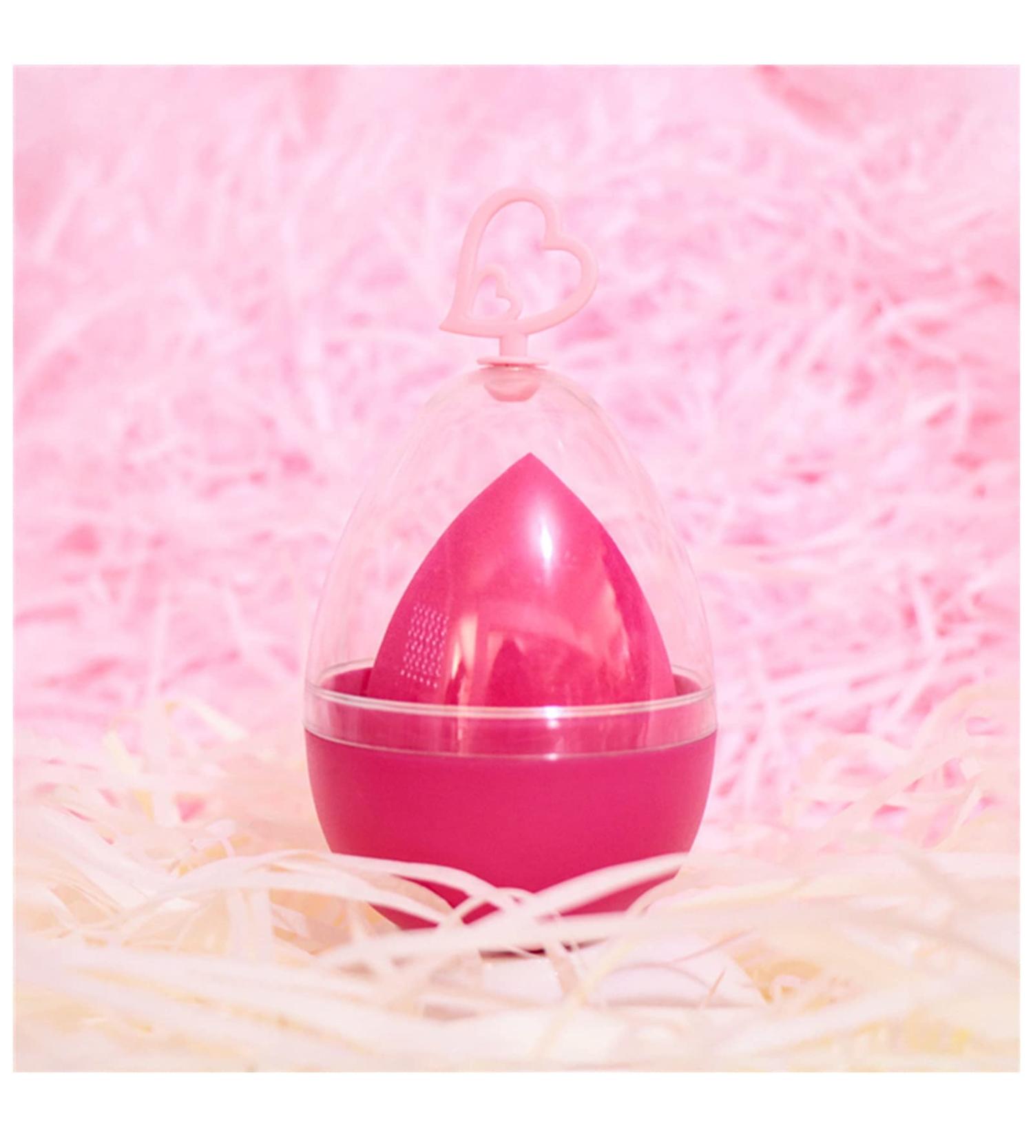 Makeup Sponge Beauty Egg Makeup Blender Cosmetic Puff Makeup Sponge Cushion Foundation Powder Sponge Beauty Tool Women Make Up Accessories Makeup Sponge Holder(Rose Red) - Buy Online on GoSupps.com