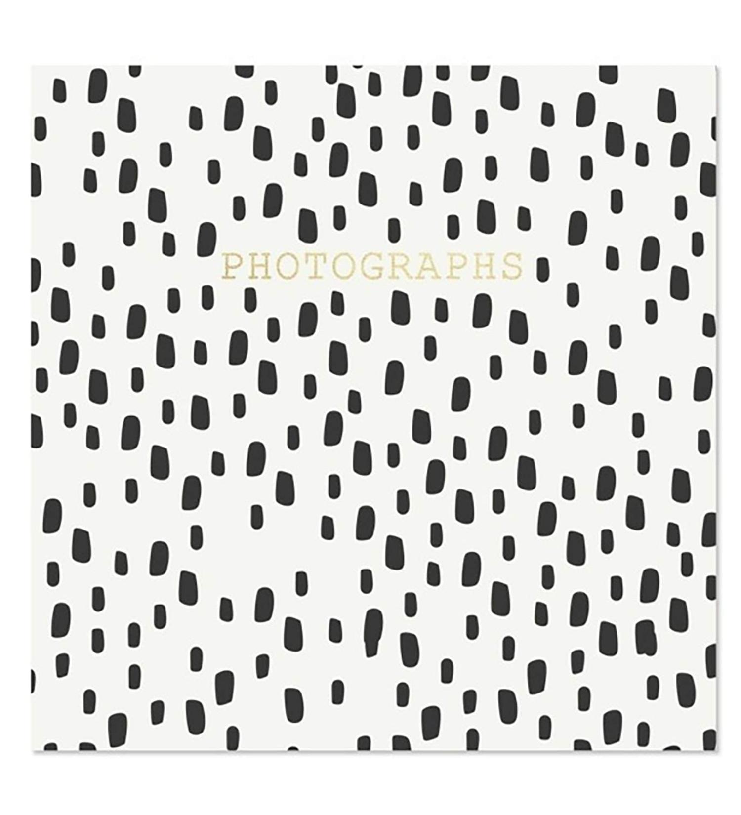 Tallon White with Black Spots 6x4 Photo Album Memo Slip in Holds 200 Photos