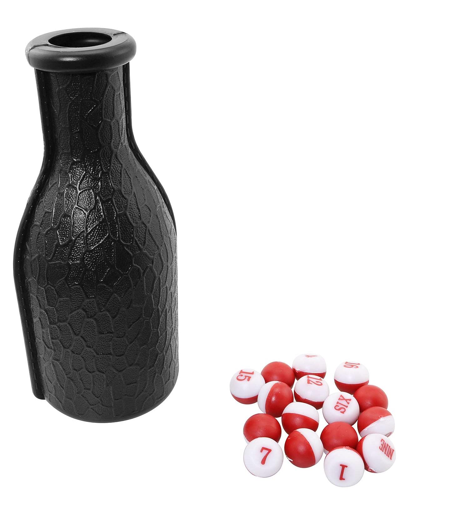 RLECS Billiard Pool Shaker Set with Red/White Tally Peas | Snooker Table Kelly Bottle - Buy Online on GoSupps.com