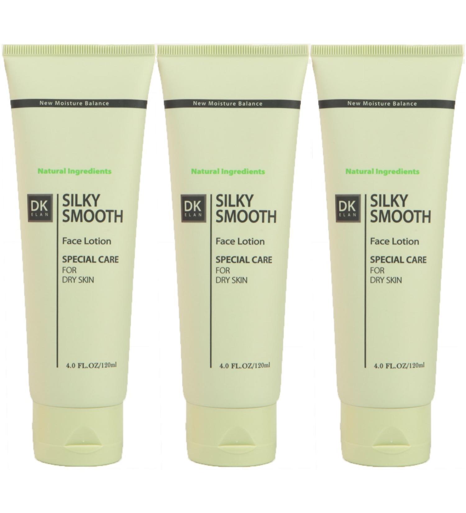 DK ELAN Silky Smooth Face Lotion (Pack of 3) New Natural Moisturizer for dry scaly wrinkled skin - Buy Online on GoSupps.com