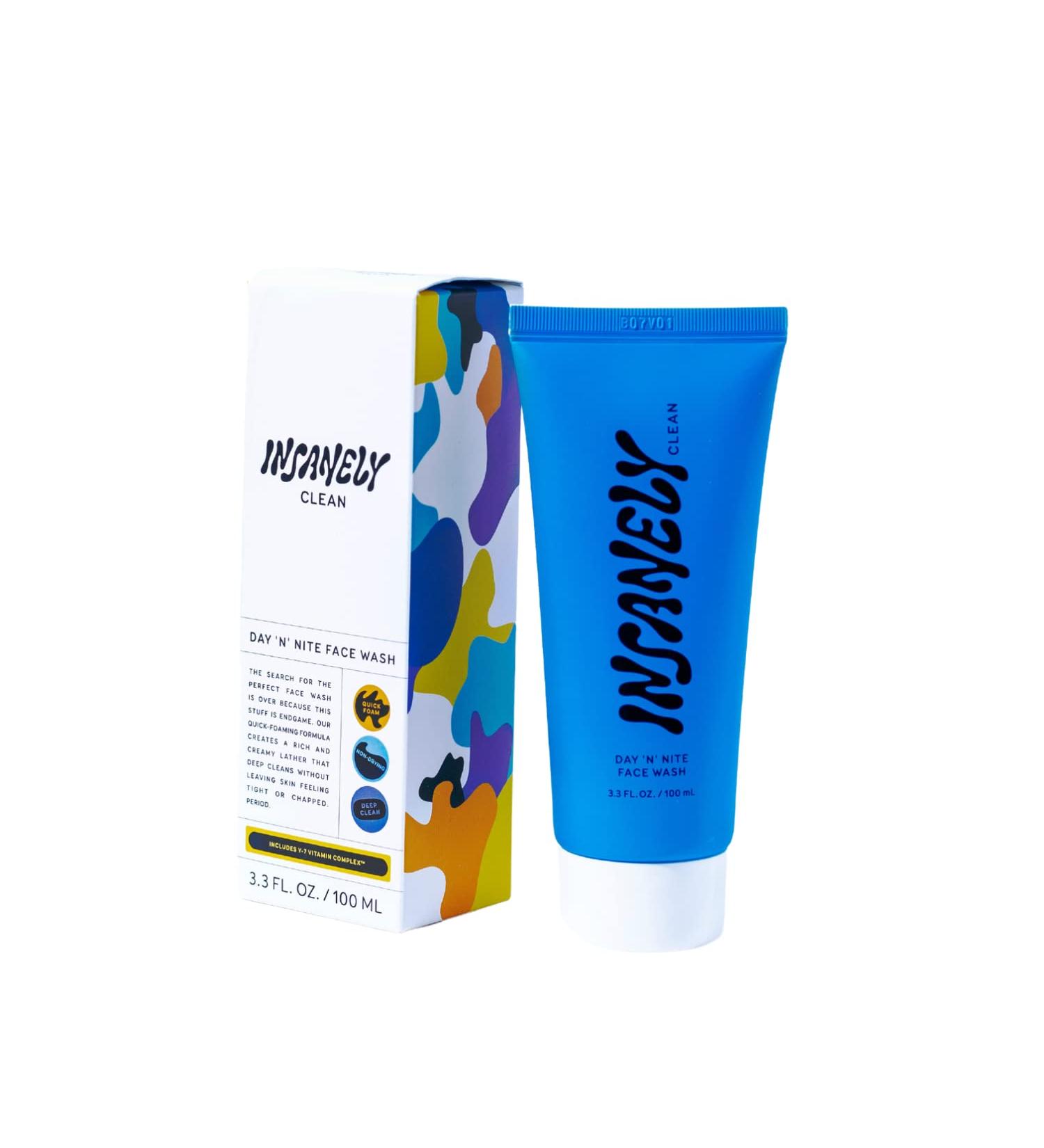 Day N Nite Face Wash for Men - Quick-Foaming Non-Drying Cleanser with Y-7 Vitamin Complex | Natural & Vegan | Deep Clean for Smooth Skin | 3.3 FL. OZ - Buy Online on GoSupps.com