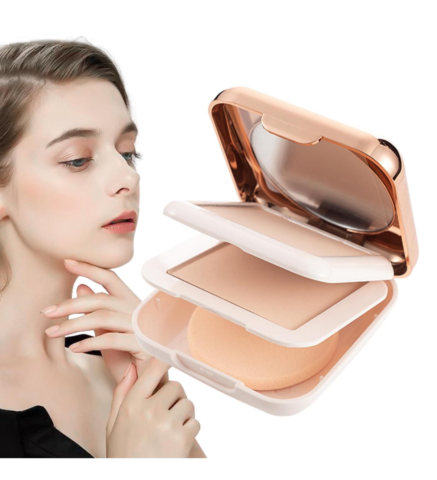 Pressed Powder Double Layer Translucent Finishing Powder Makeup Oil Control Powder Foundation Fixing Powder Makeup Longlasting Pore Filler Cosmetics for Even Tsuchiya - Buy Online on GoSupps.com