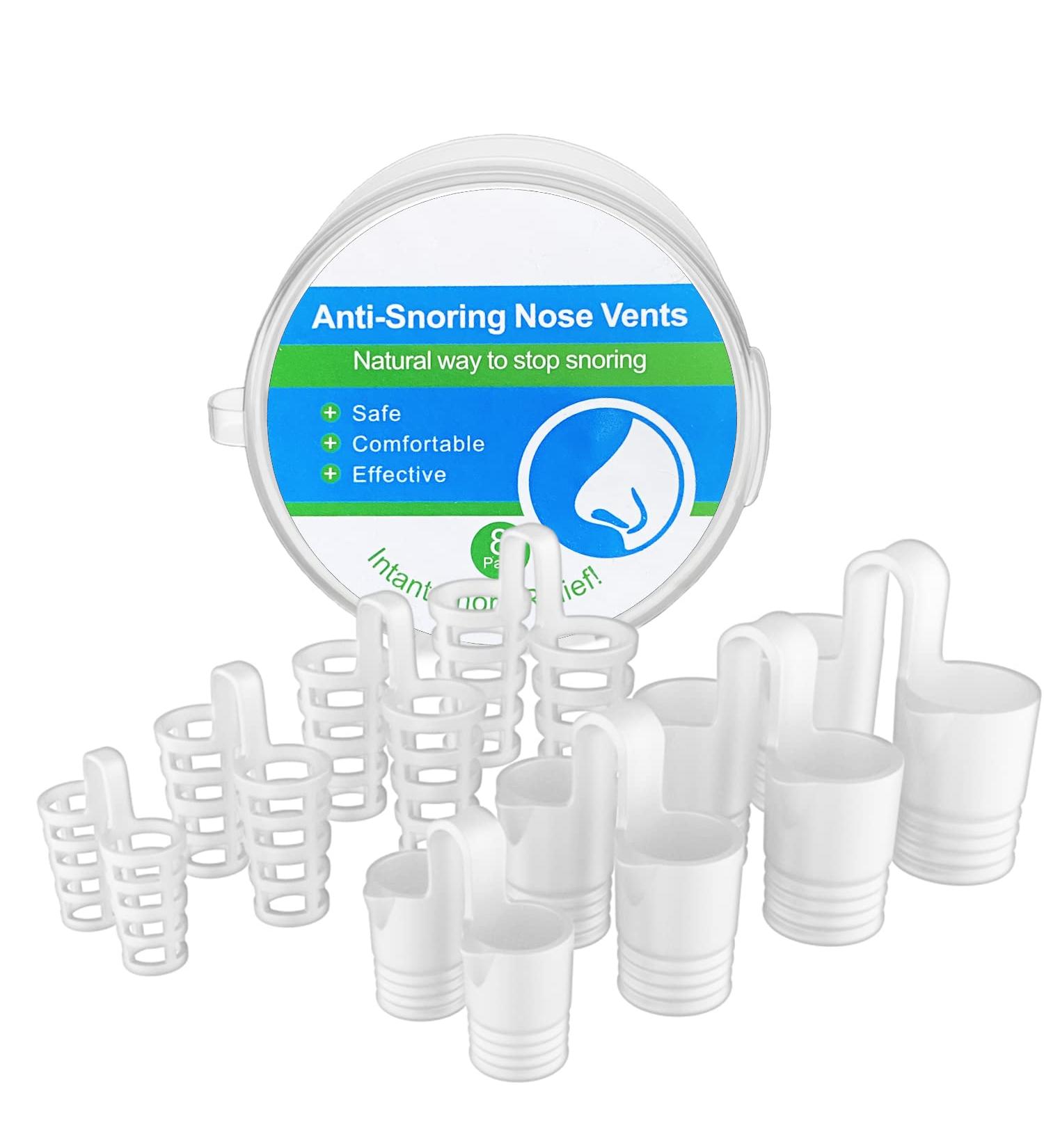 Anti snoring Device Snore Stopper Nasal Dilators Comfortable Nasal Dilators to Relieve Snore 8 PCS Reusable Stop Snoring Silicone Vents