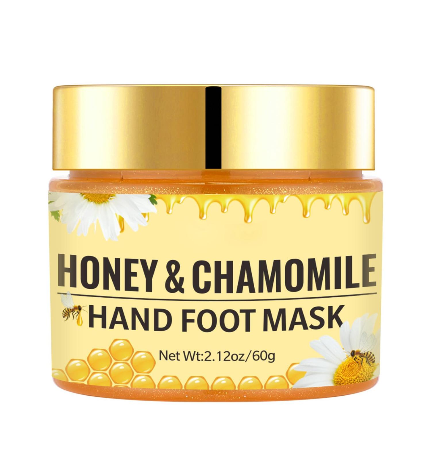 Masque pour les mains et les pieds au miel et la camomille soin hydratant et exfoliant durable pour talons et pieds secs et craquel s limine les peaux mortes hydrate instantan ment et apaise les - Buy Online on GoSupps.com