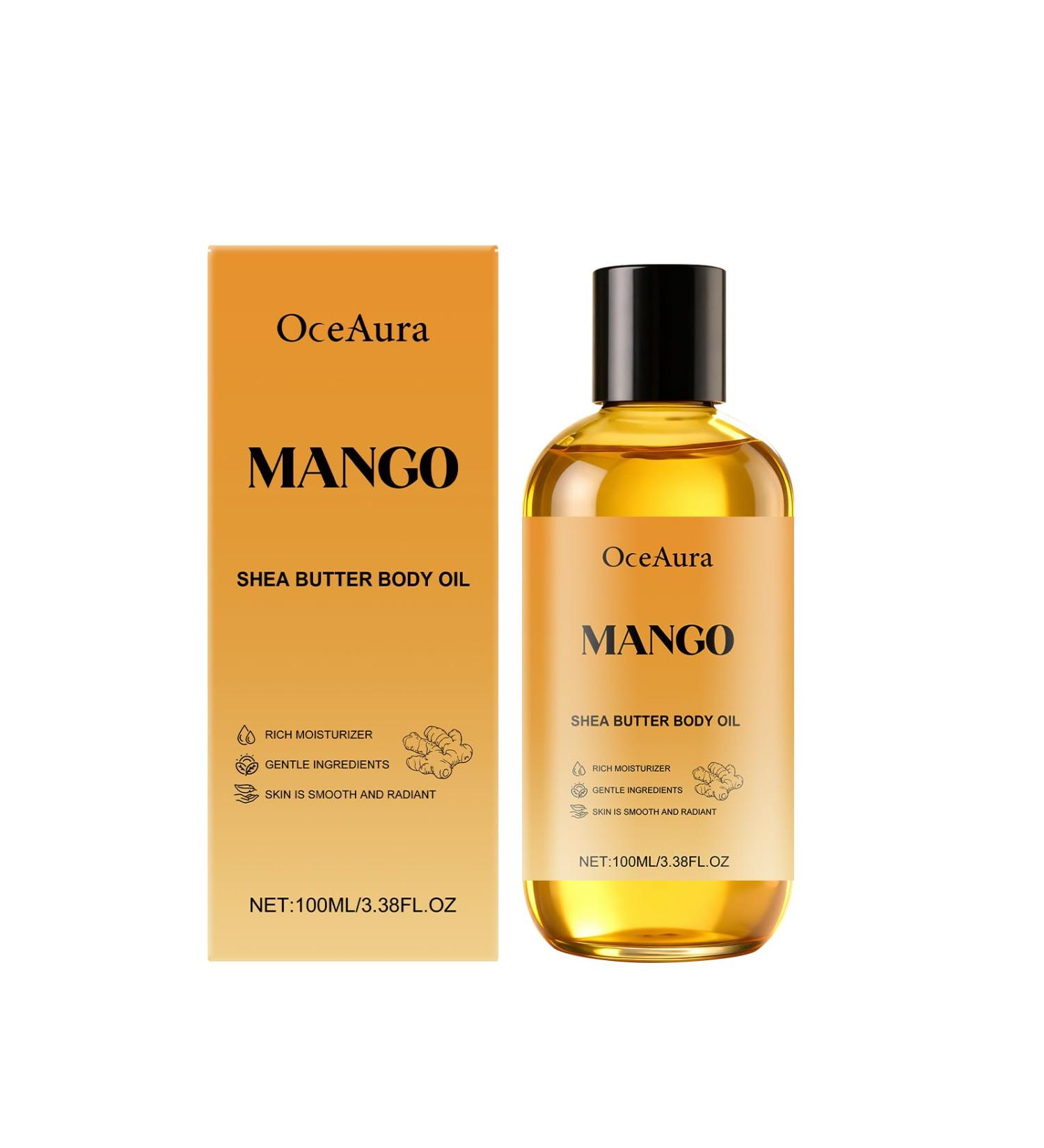 OLLZPJFPK Mango Shea Butter Body Oil Nourishing Body Skin Moisturizing Softening Refreshing Non-Sticky Skincare Oil - Buy Online on GoSupps.com