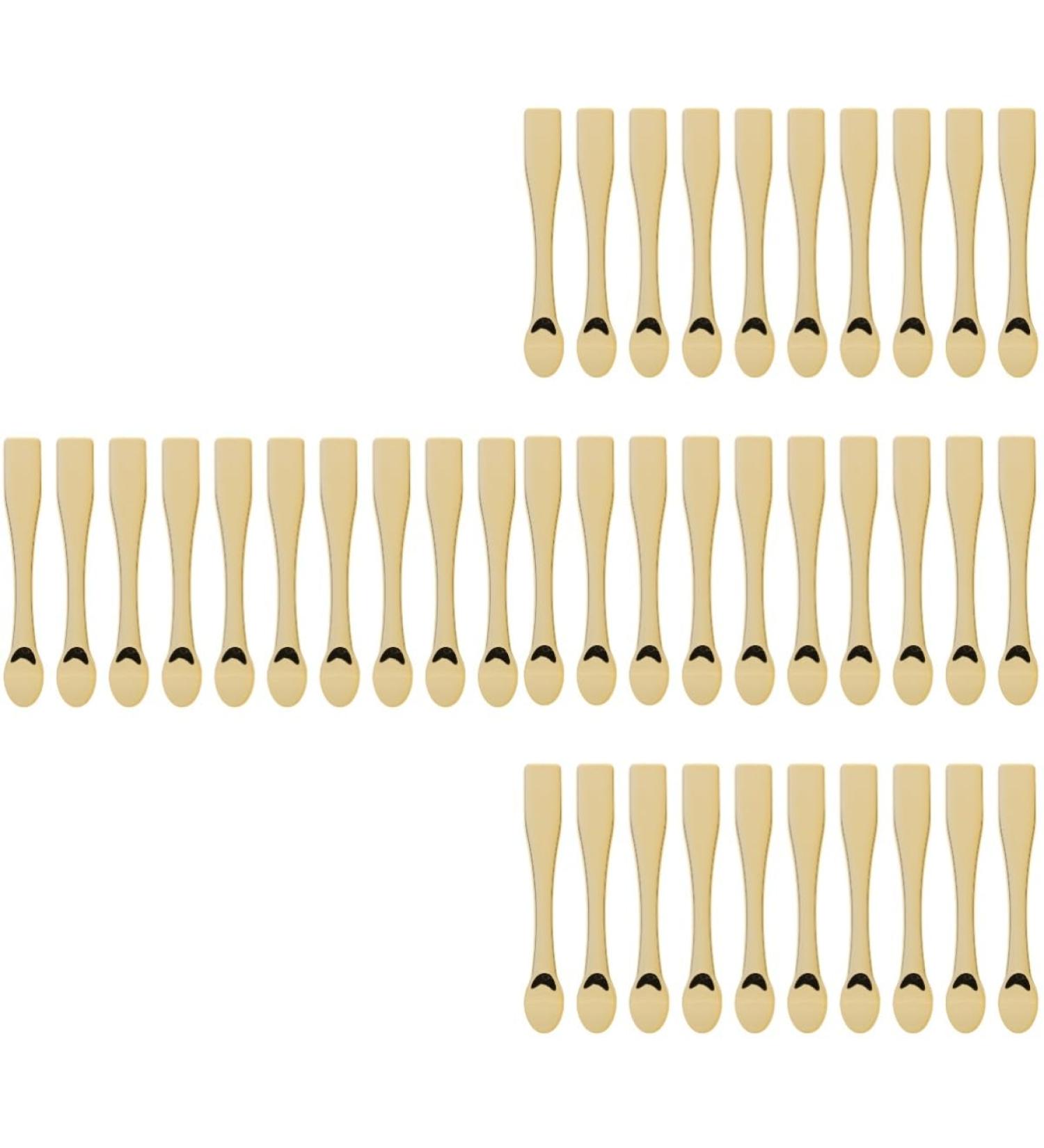 Buy Minkissy 40 Pcs Mask Spoon Set Metal Spatula & Mini Spoons for Facial Cream & Eye Cream | Reusable Cosmetic Tools for Perfect Skincare - Buy Online on GoSupps.com