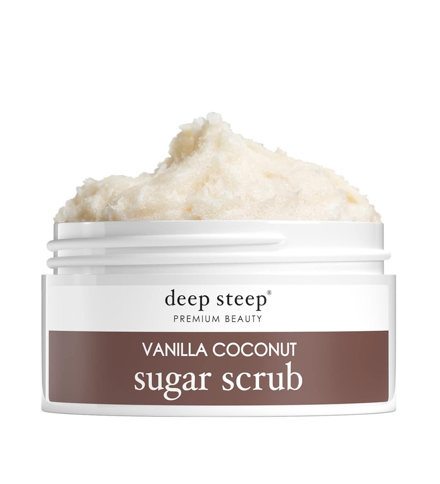 Deep Steep Vanilla Coconut Sugar Scrub - 8 Ounce - Buy Online on GoSupps.com