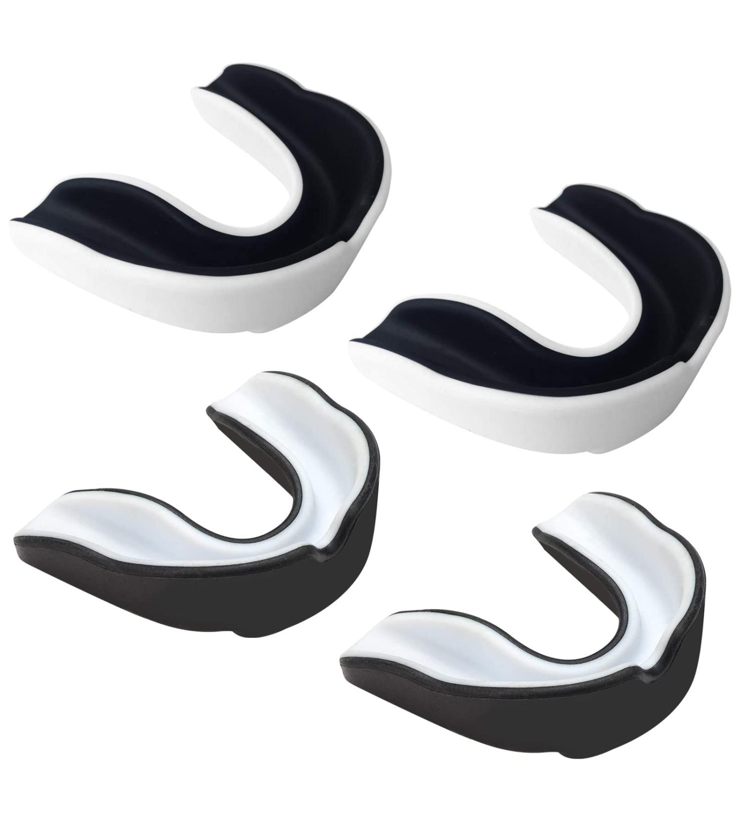4-Pack Mouthguard for Boxing & MMA - Adult Black & White | Best Performance & Protection - Buy Online on GoSupps.com