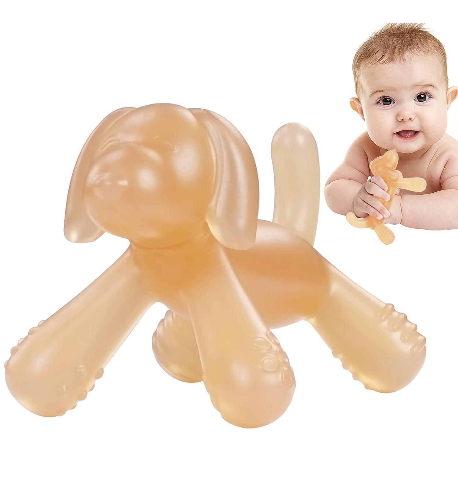 HMMY Baby Teething Toys for Babies 0-12 Months - Soft Silicone Baby Chew Teether for Infants, Toddlers - Unisex Birthday Gift - Buy Online on GoSupps.com