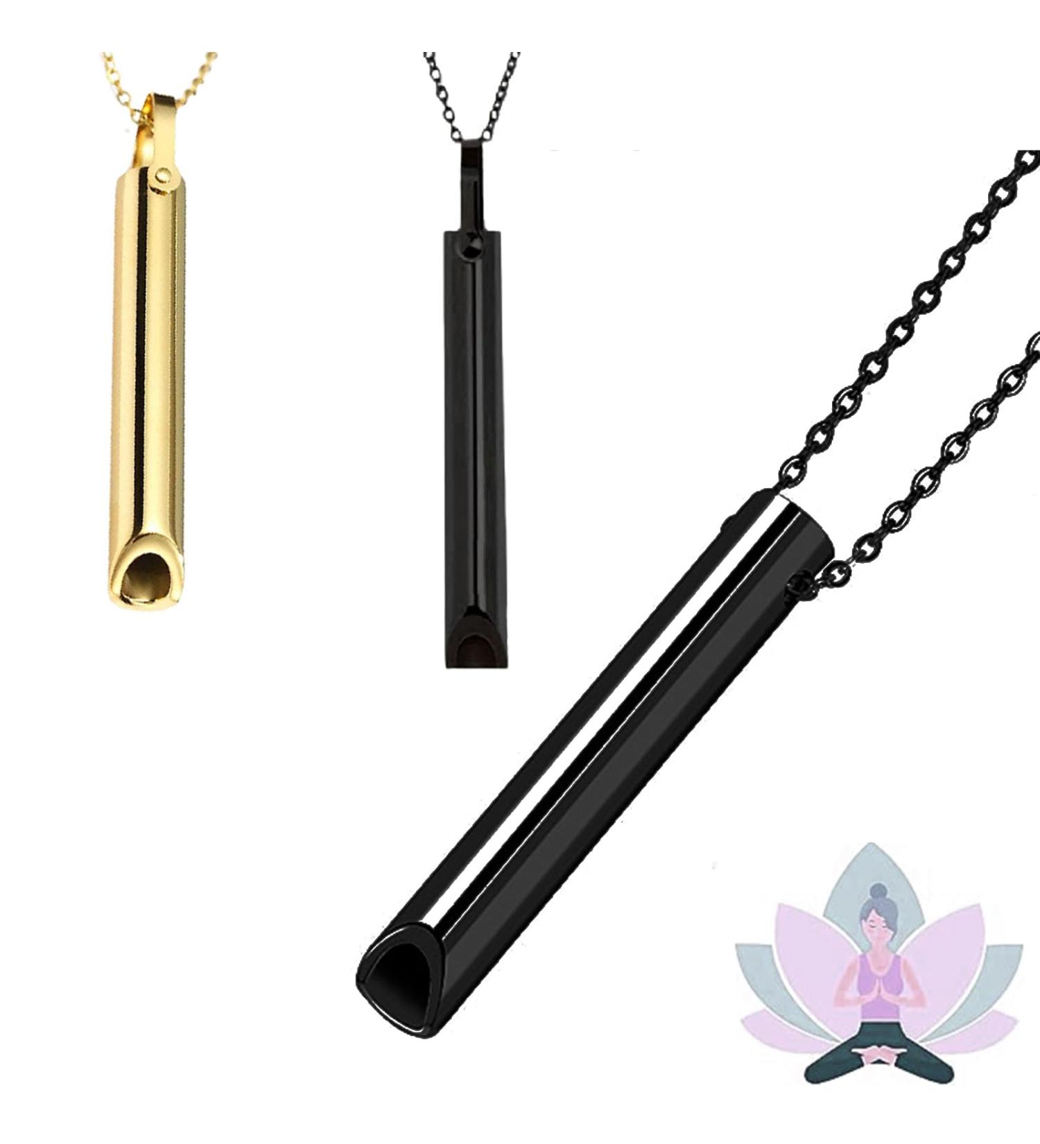 2 Pieces Anapana Breathing Necklace for Smoking Cessation | Unisex Meditation Chain for Anxiety Relief & Breathability - Buy Online on GoSupps.com
