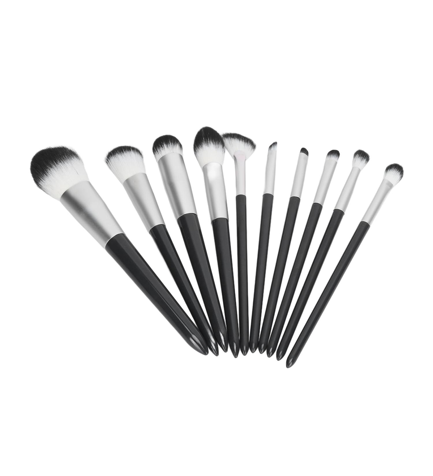 Cosmetic Brush Makeup Brush Set High Density Soft Bristles 10 Pieces for Daily Use for Travel - Buy Online on GoSupps.com