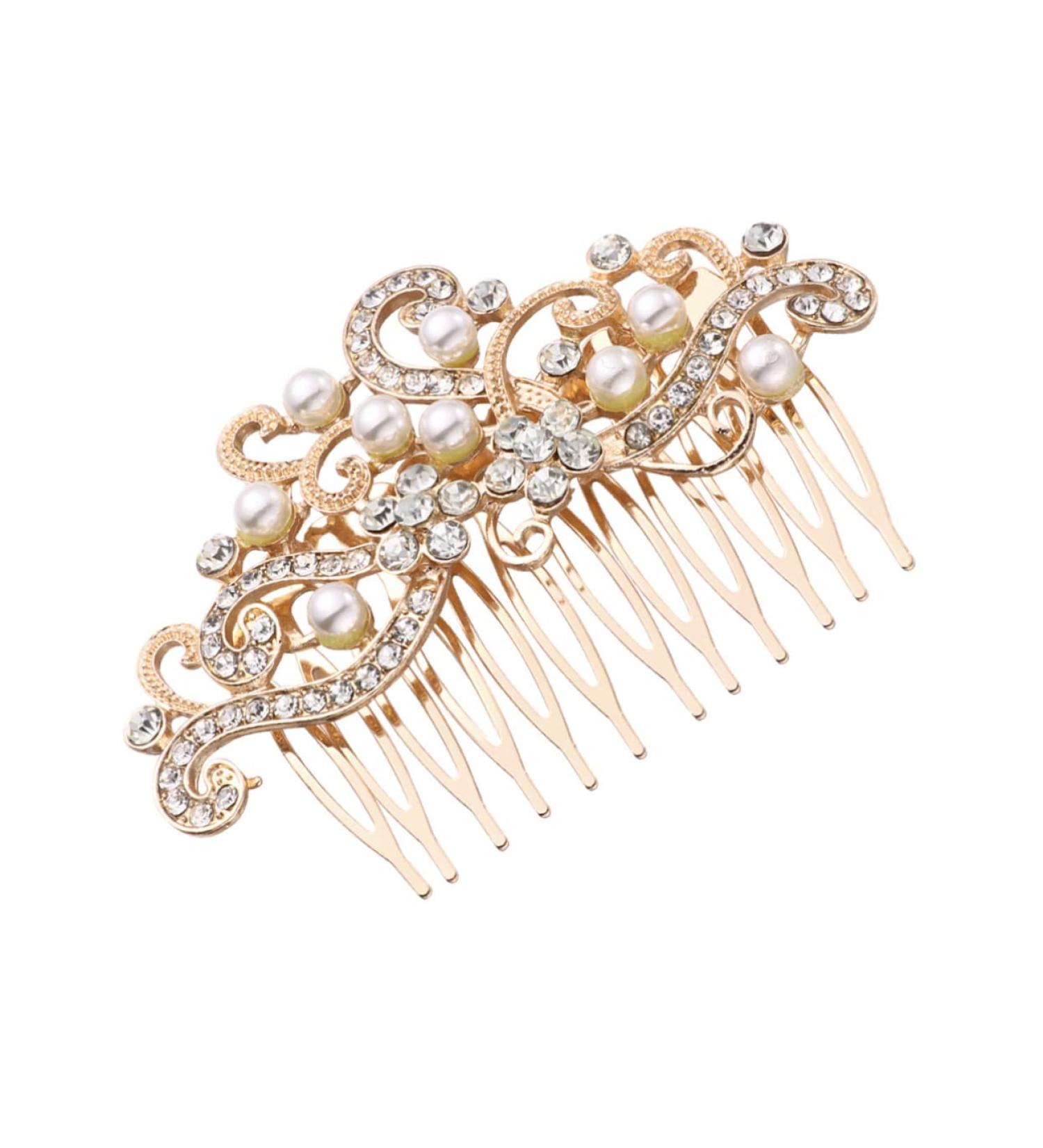 Gogogmee Costume Accessories Pearl Hairpin Combs Bridal Hair Clip Bridal Hair Comb Pearl and Womens Goody Hair Clips for Women Vintage Bridal Hair Comb Bride Bride Hair Comb - Buy Online on GoSupps.com
