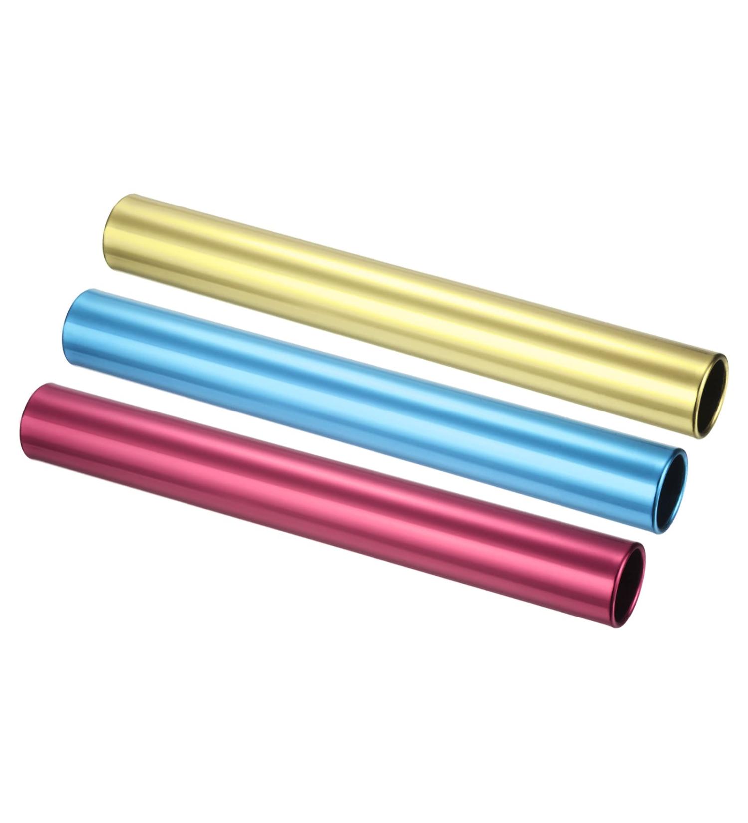 PATIKIL Aluminum Alloy Relay Track Batons Set for Outdoor Athletics - Blue/Gold/Red - Buy Online on GoSupps.com