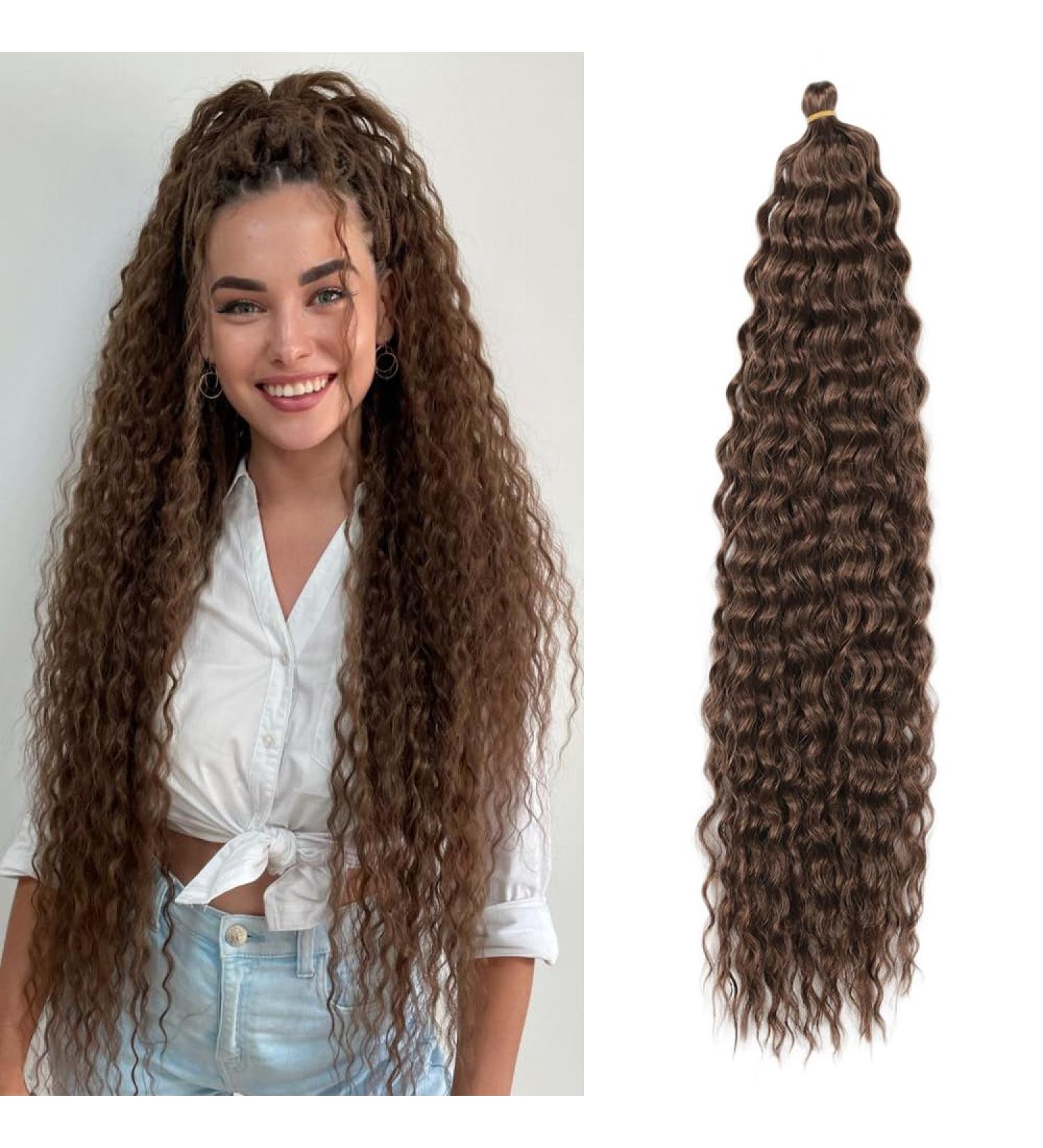 Deep Twist Crochet Hair - 22 Inch Ombre Kinky Curly Braided Extensions | 6 Packs Synthetic Waterwell Twists - Buy Online on GoSupps.com