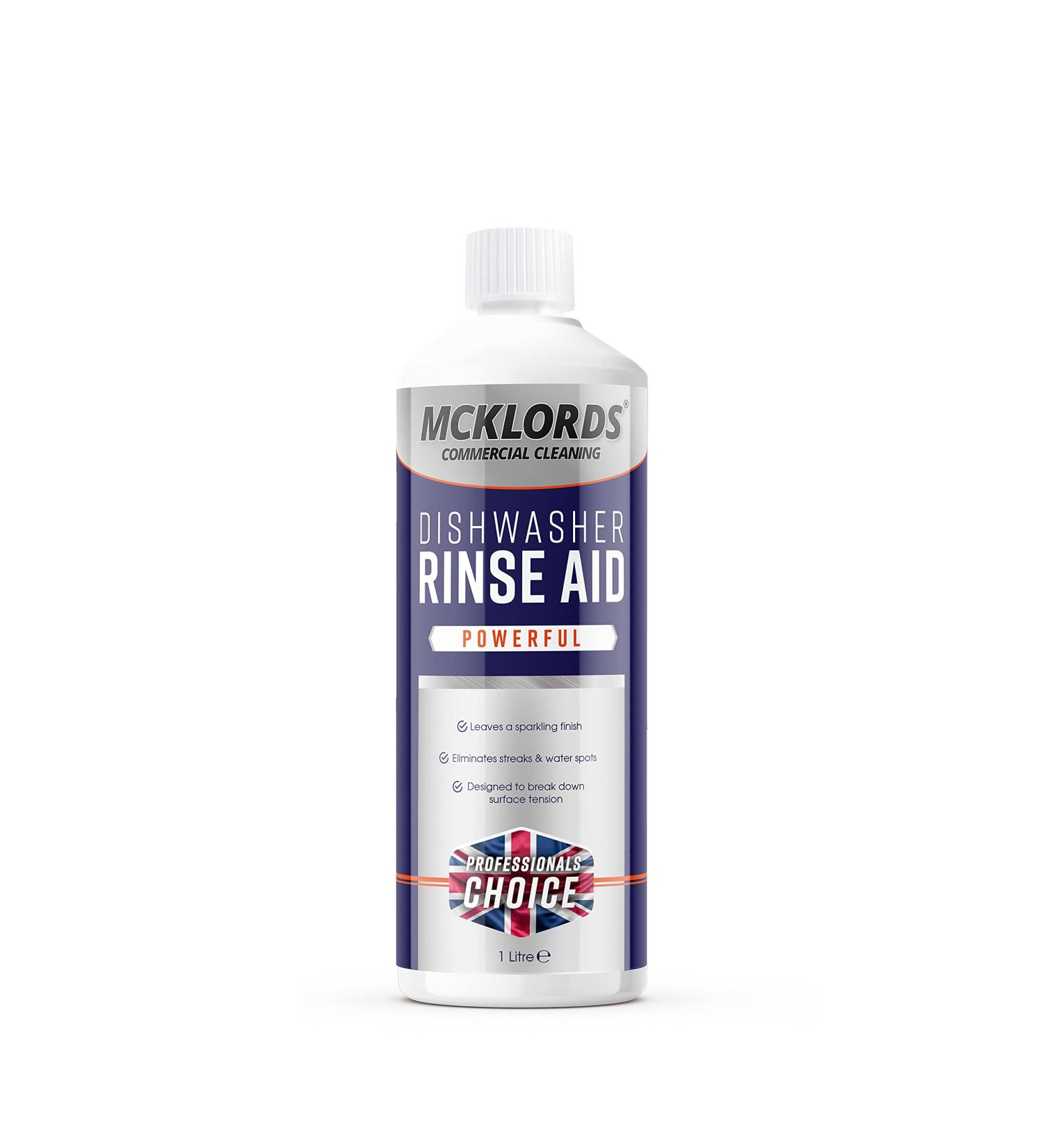 McKLords Dishwasher Rinse Aid 1 Litre - Sparkling Clean Dishes Guaranteed - Buy Online on GoSupps.com