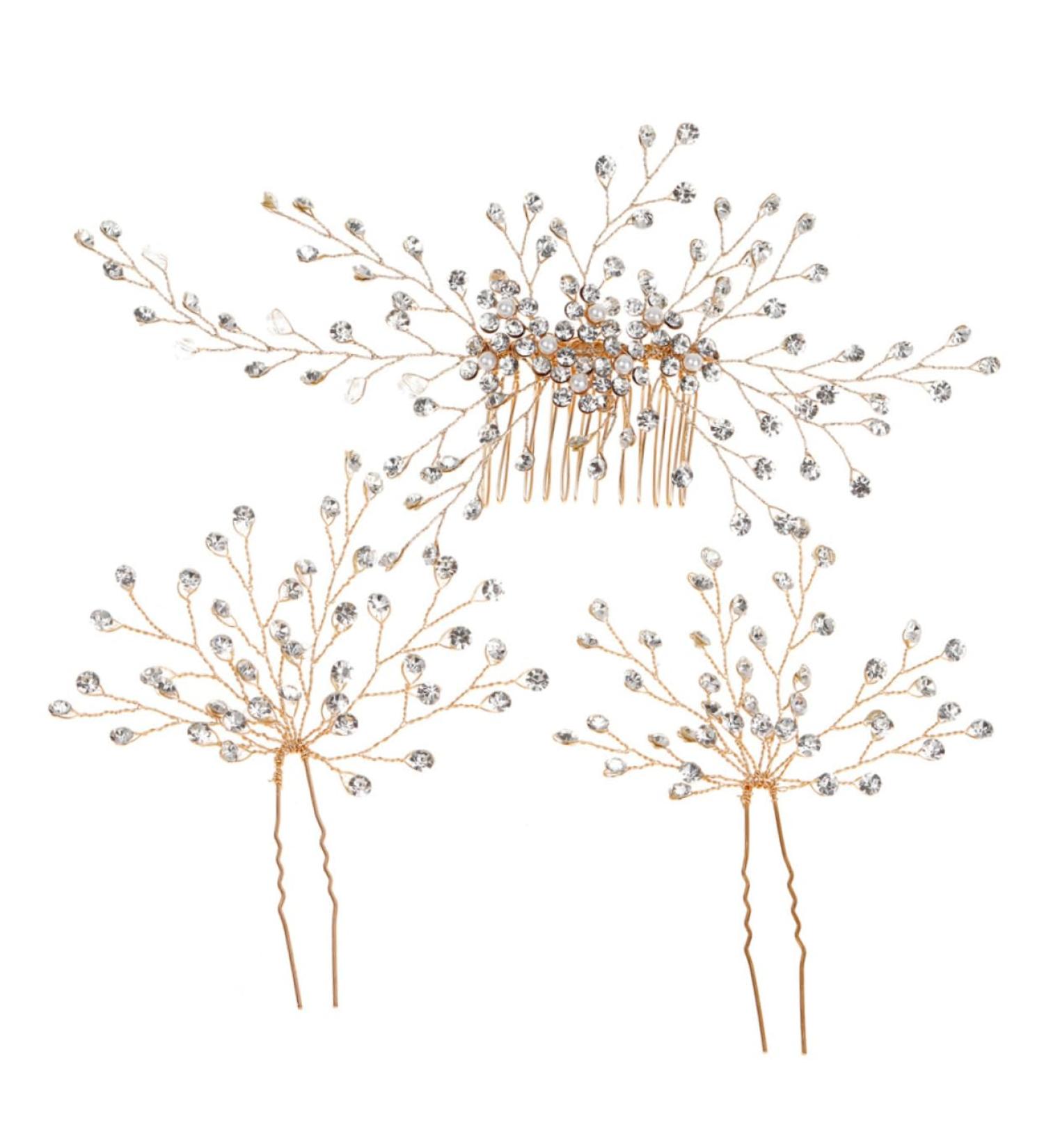 Healeved 4 Sets Bridal Headwear Wedding Decor Pearl Hair Accessories Hair Comb Pearl Headpiece Wedding Hair Pin Wedding Headdress Bridesmaid Hair Accessories Wedding Side Comb Zinc Alloy - Buy Online on GoSupps.com