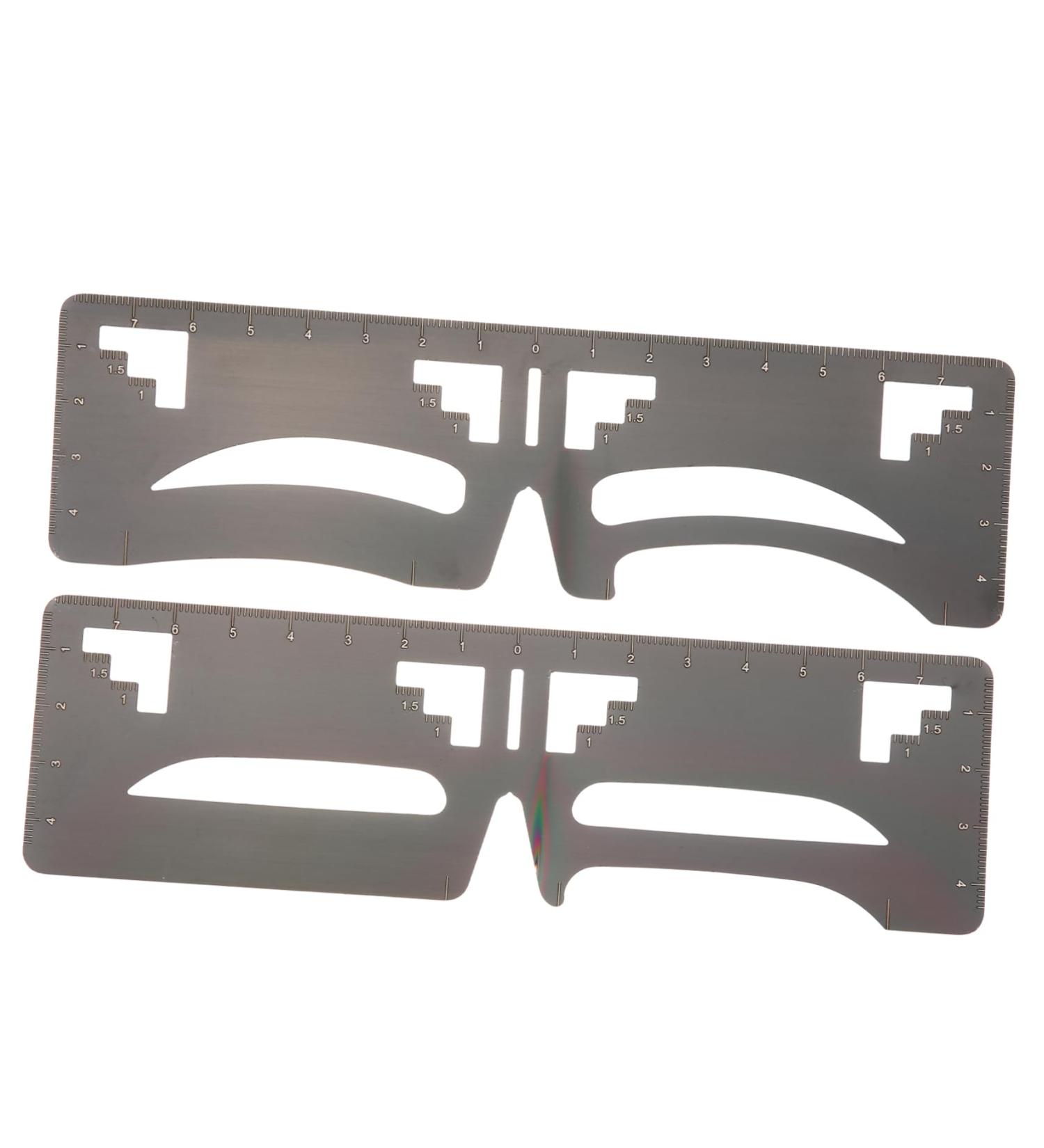 DRESSOOS 2pcs Eyebrow Ruler Makeup Stuff Brow Stencil Tool Eyebrow Guide Stencil Eyebrow Shape Template Ruler 1 count (Pack of 1) As Shown - Buy Online on GoSupps.com