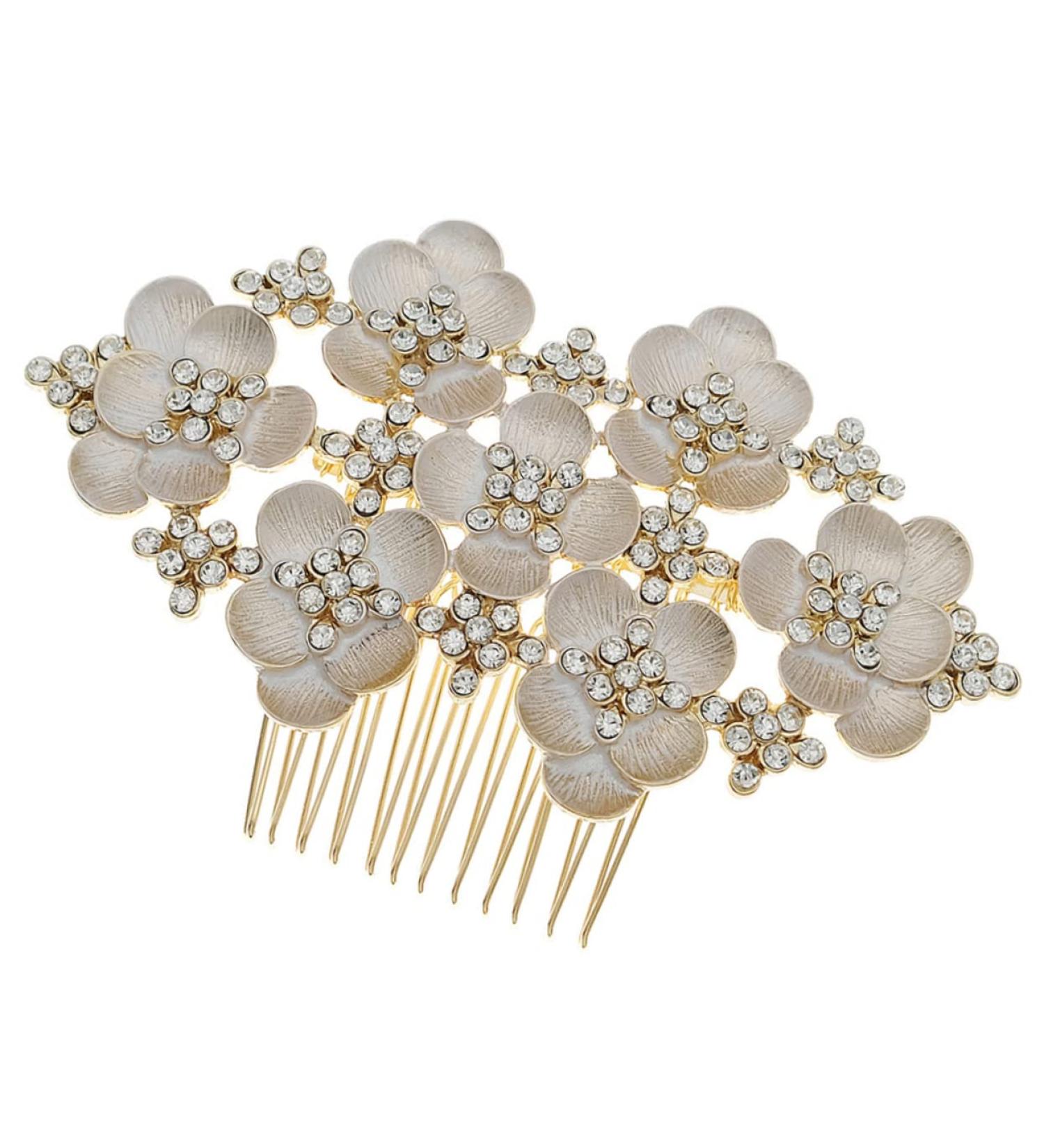 Housoutil Hair Comb Bridal Accessories Bridal Hair Side Combs Girl Accessories Wedding Bridal Hair Baroque Decor Hair Accessory for Girls Wedding Headband Tiara Hairpin Crystal Bride Metal - Buy Online on GoSupps.com
