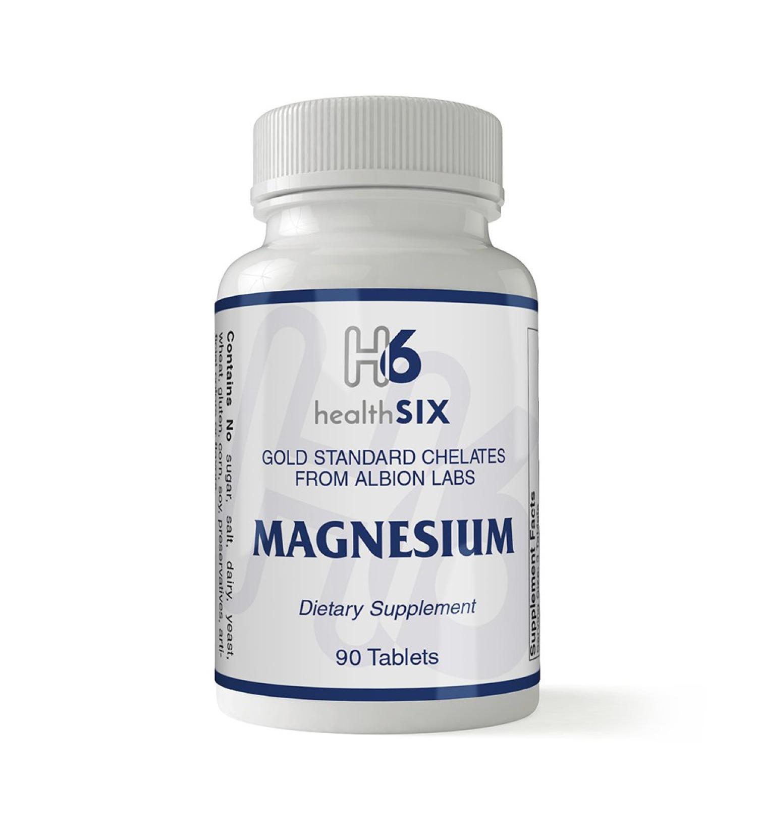 Health SiX Magnesium | Albion Labs Gold Standard Chelates | 90 Tablets - Buy Online on GoSupps.com