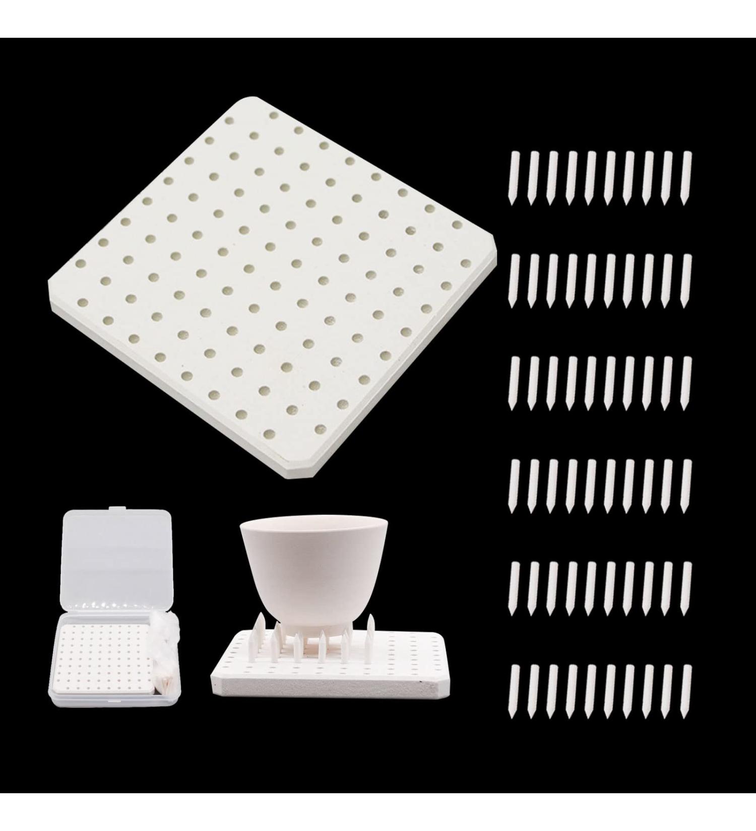 Ceramic Refractory Support Pad with 60 Moveable Nails - High-Temperature Resistant Kiln Firing Tools for Ceramic Hobbyists, Potters, and Schools - Buy Online on GoSupps.com