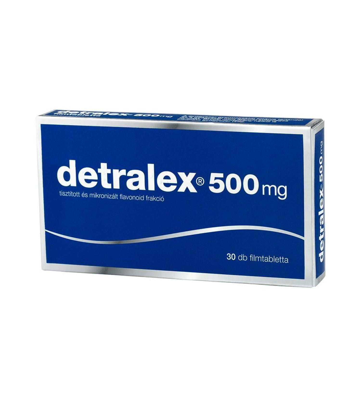 DETRALEX 500mg 30 Tablets Varicose Vein Heavy Legs Hemorrhoids France Made Micronized and Purified Flavonoid Fraction