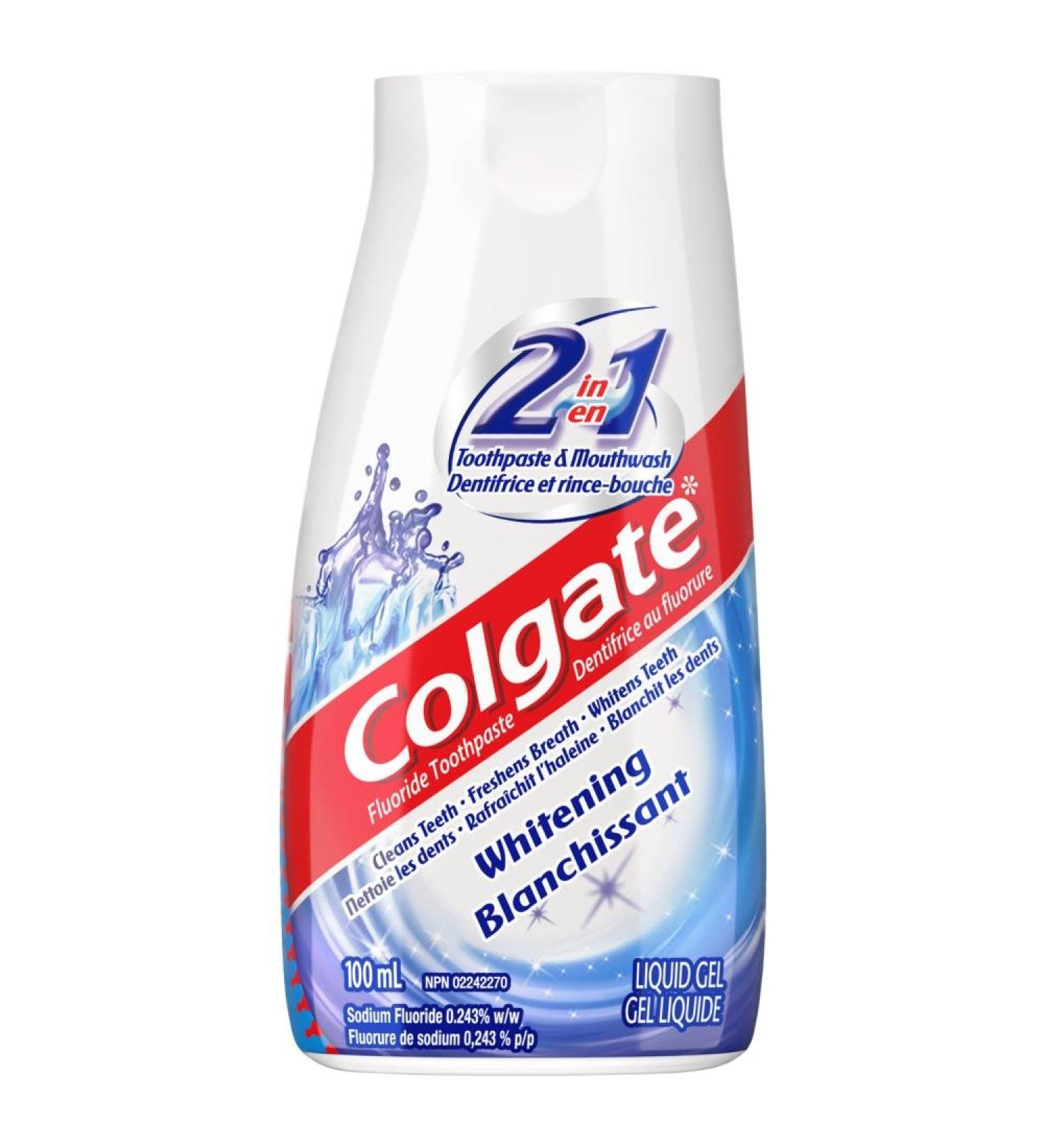 Colgate Liquid Gel 2-in-1 Whitening Toothpaste and Mouthwash 100 mL - Buy Online on GoSupps.com