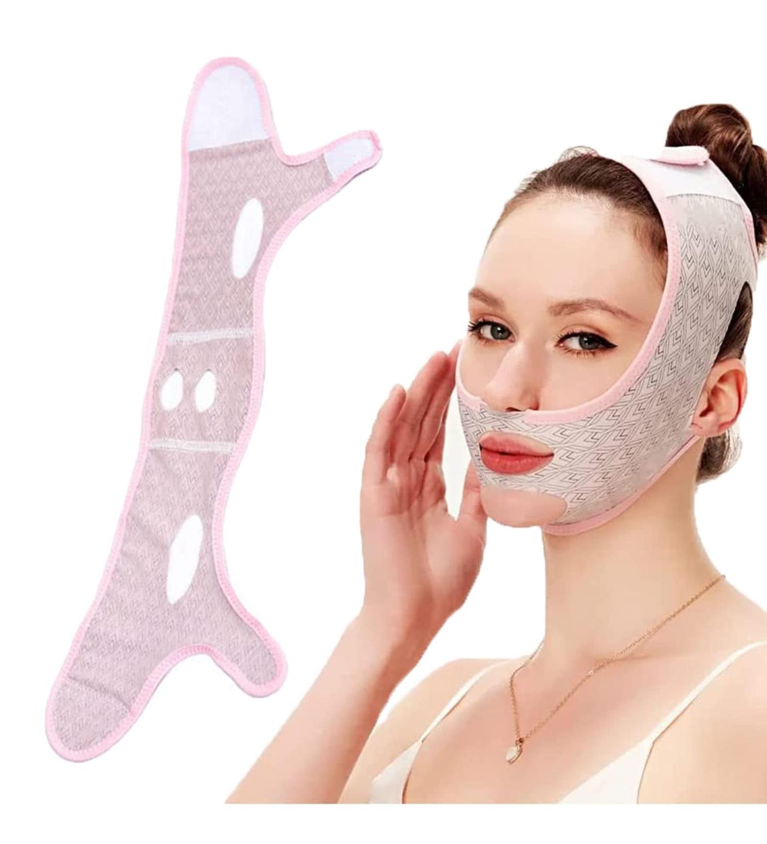 LELEBEAR Beauty Face Sculpting Sleep Mask - V Line Lifting Chin Mask for Face Tightening (1pc) - Buy Online on GoSupps.com