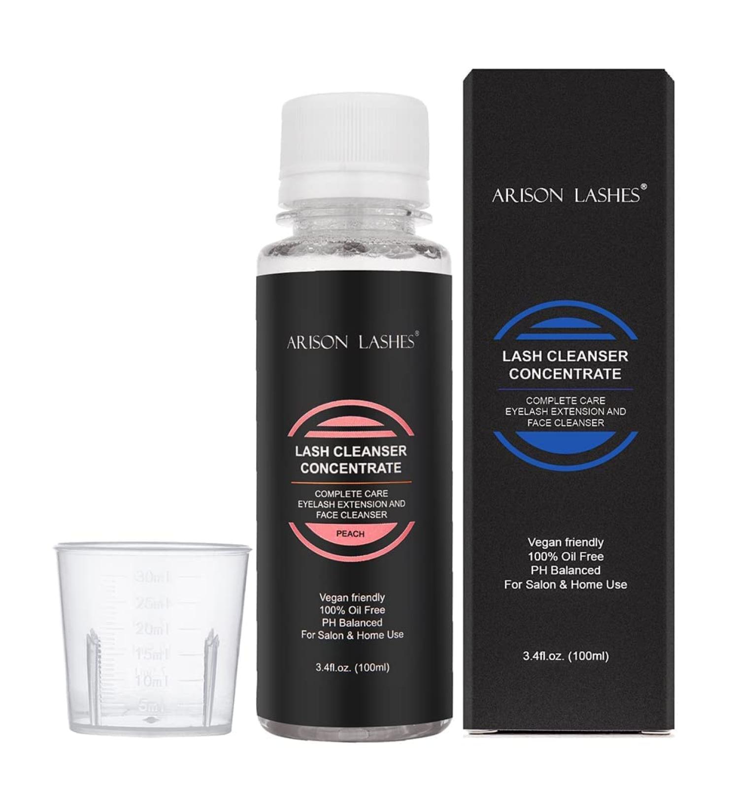 Eyelash Cleansing Concentrate 100ml - Professional Foaming Shampoo for Eyelash Extensions (Peach) - Natural & Effective Cleaner - Buy Online on GoSupps.com