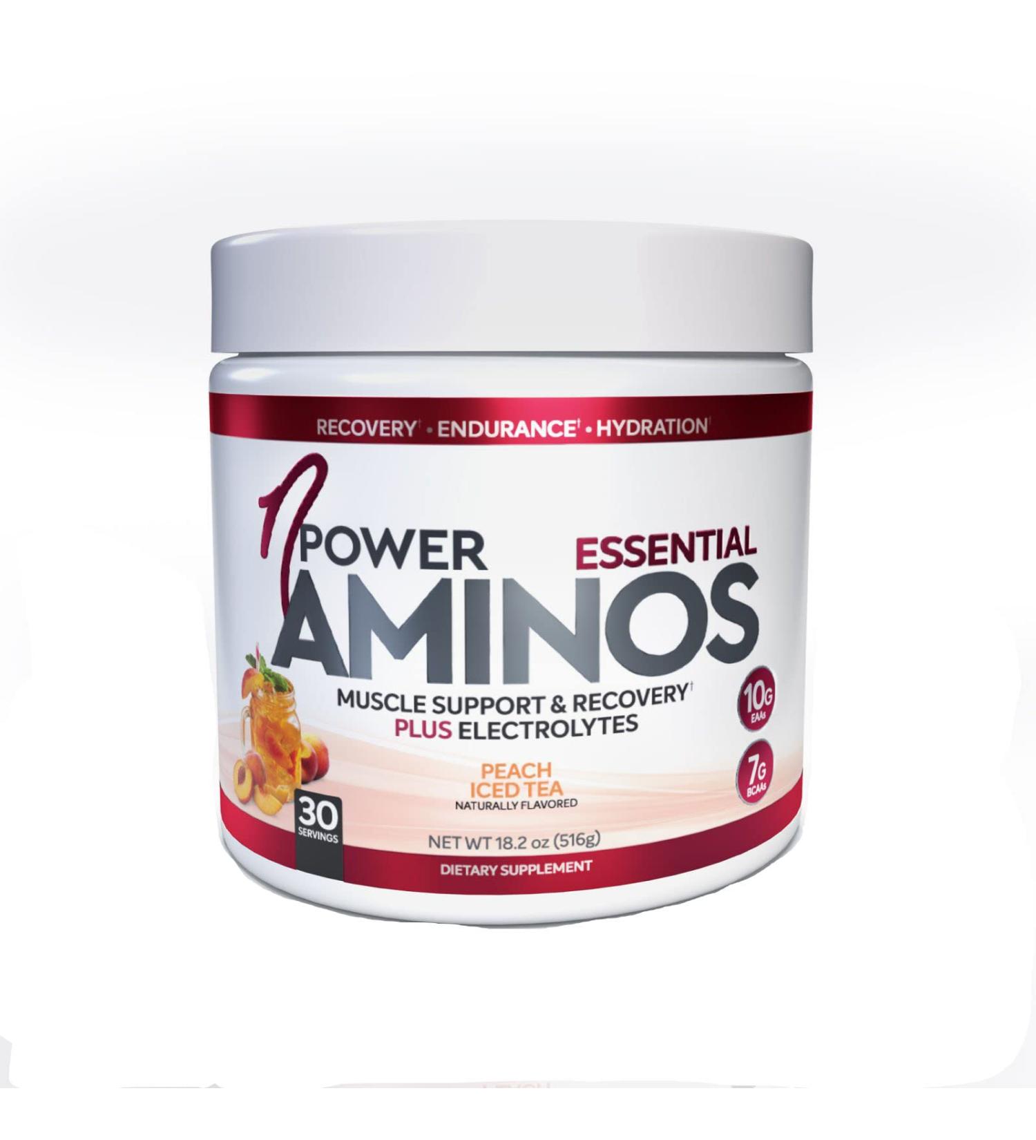 nPower Nutrition Essential Aminos for Women EAAs + BCAA Powder with Electrolytes Promote Lean Muscle Growth Elevate Performance Boost Training Endurance GF 30 Servings Peach Iced Tea