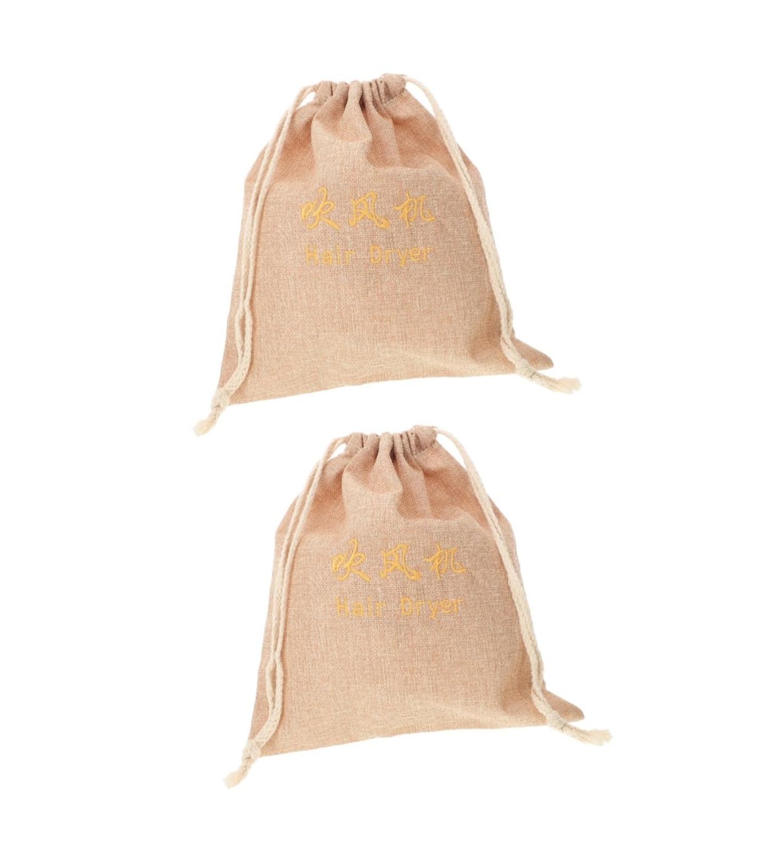 FOMIYES 2pcs Hair Dryer Organizers Portable Hair Dryer Bag Portable Drawstring Bag Fabric 29.50X25.50X1.00CMx2pcs Light Yellowx2pcs - Buy Online on GoSupps.com