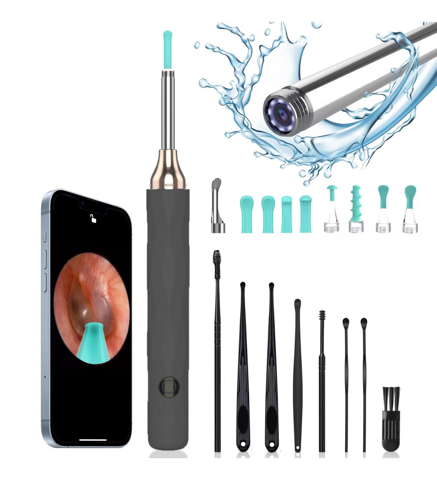 LED Ear Scoop Cleaning Camera - WiFi Otoscope & Endoscope Ear Wax Remover Tool (Black) | Fast International Shipping - Buy Online on GoSupps.com