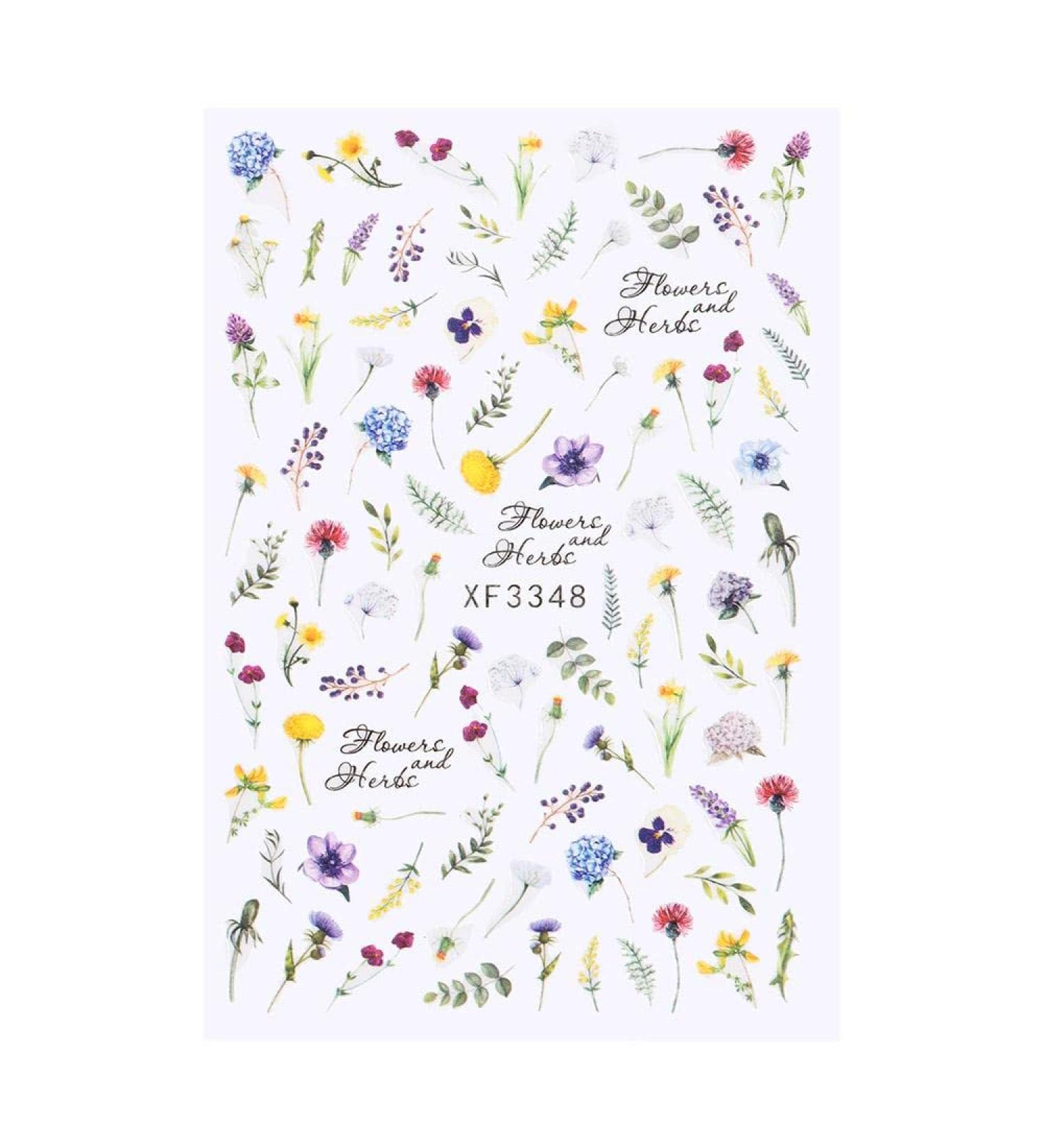 Valentine Gift Waterproof Manicure Leaves 3D Stickers Nail Sticker Shining Decals Nail Art Decoration(11) Style11 - Buy Online on GoSupps.com