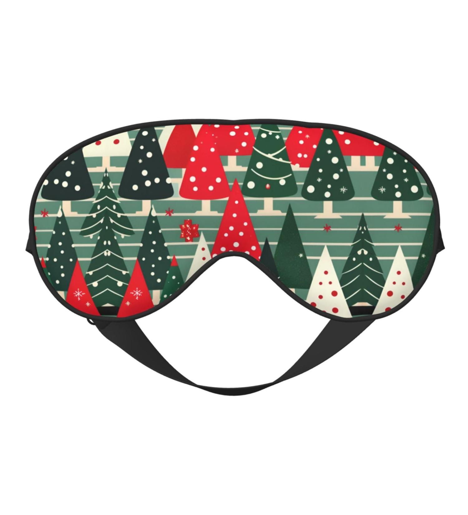 Buy SSIMOO Christmas Trees Print Ultra-Soft Eye Mask Light-Blocking for Comfort & Restful Sleep - International Shipping Available - Buy Online on GoSupps.com
