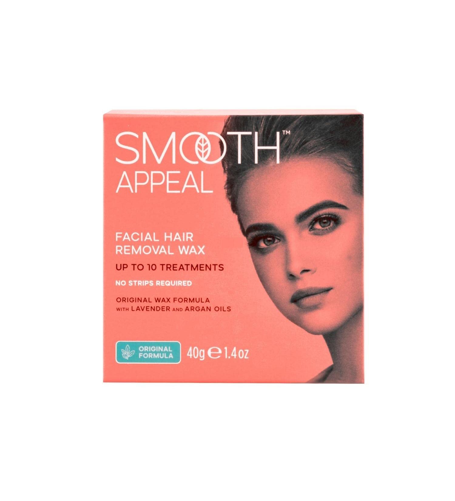 Smooth Appeal Facial Hair Remover Wax - Lavender & Argan Oil Infused 40g - Buy Online on GoSupps.com