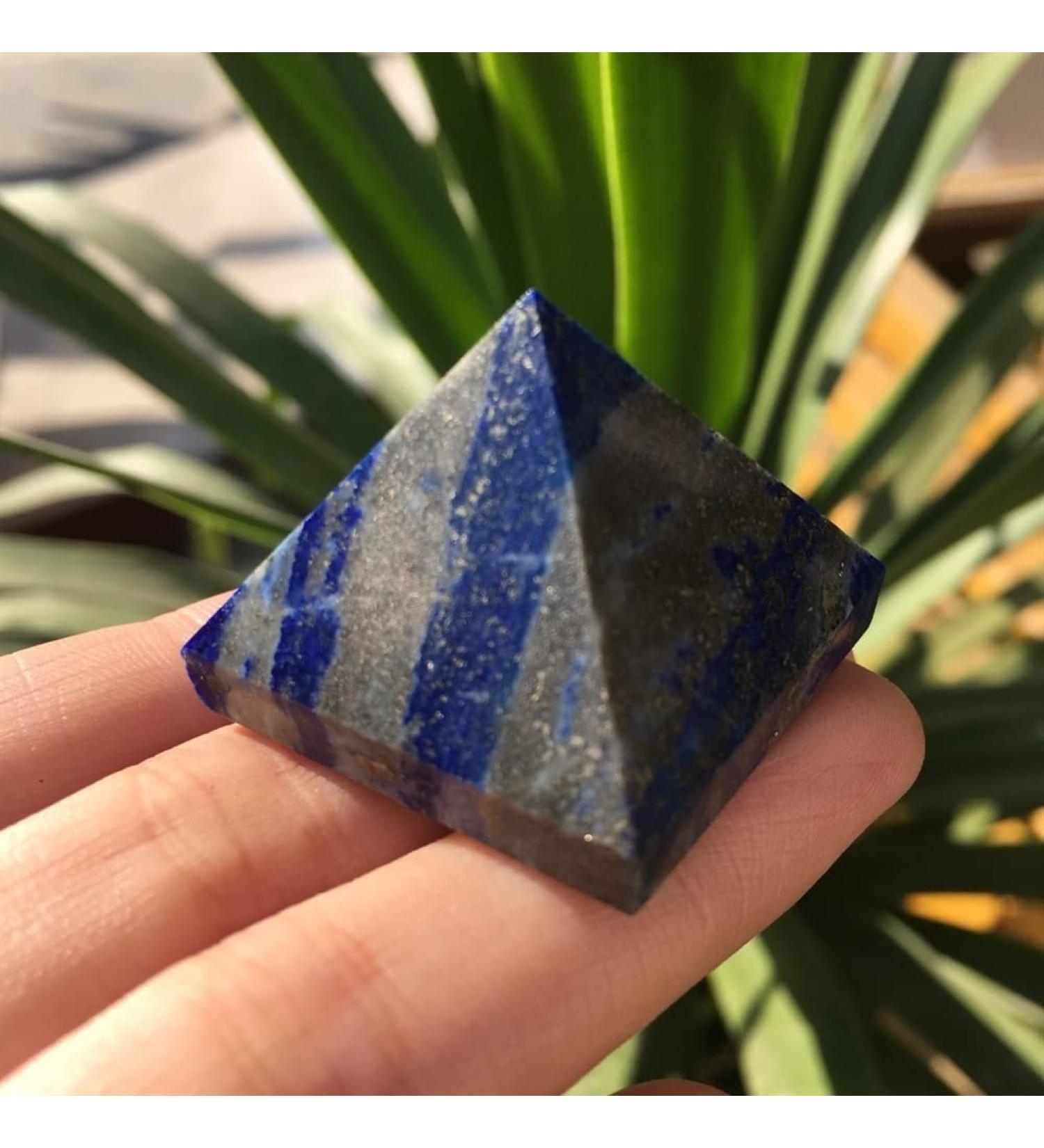 Natural Lapis Lazuli Quartz Crystal Pyramid Natural Stones and Minerals Suitable for Furniture Decoration Ornaments Home Goods - Buy Online on GoSupps.com