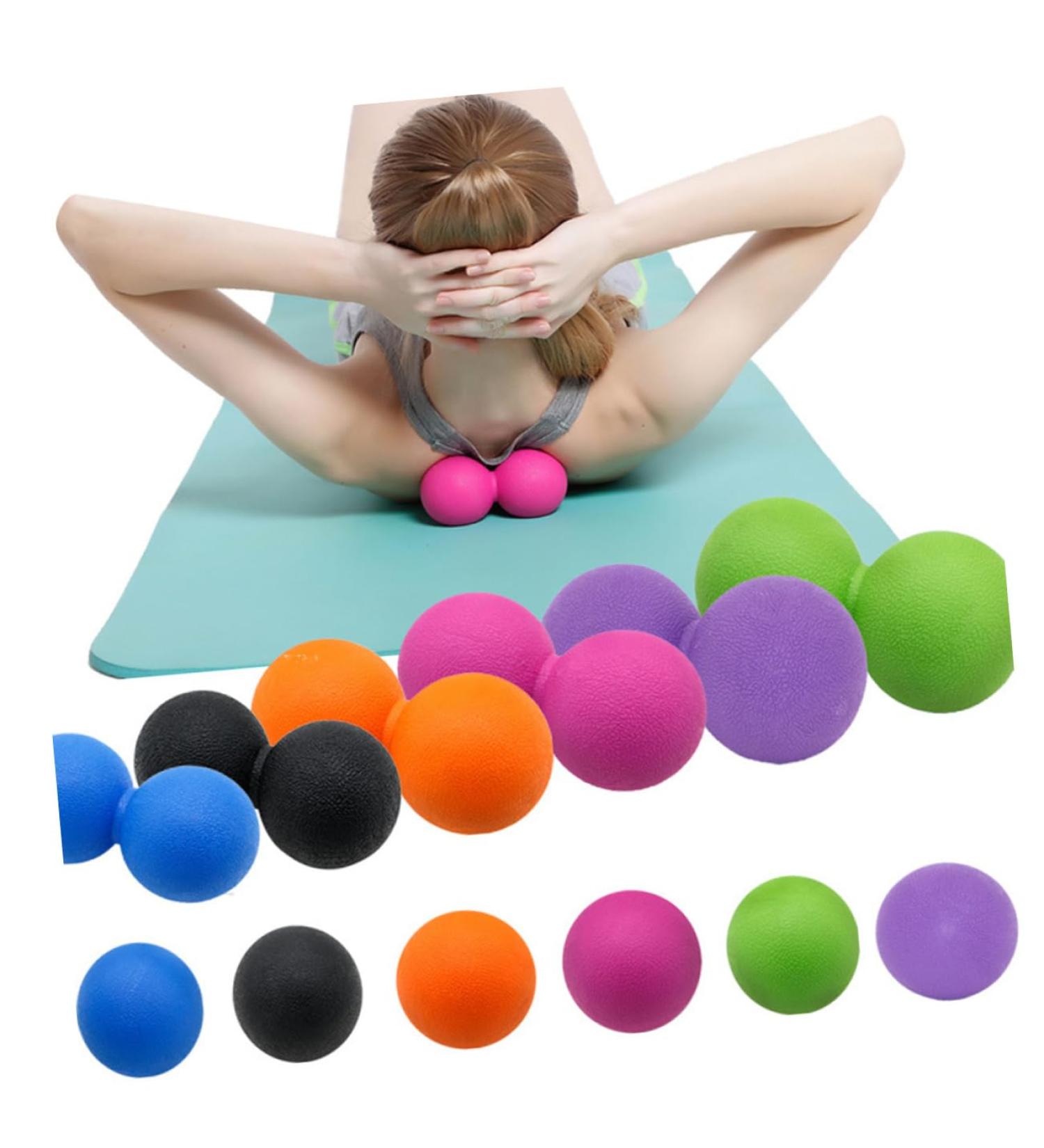 Magiclulu Massage Roller - Acupressure Deep Tissue Foot & Body Massage Ball for Travel Office & Yoga | Peanut Lacrosse Therapy Device - Buy Online on GoSupps.com