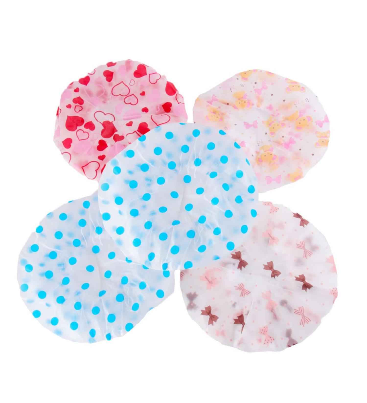 FOMIYES 5pcs Disposable Hair Shower Caps for Women - Shower/Bathing/Scrub Cap for Toiletries and Bathroom Supplies - Buy Online on GoSupps.com