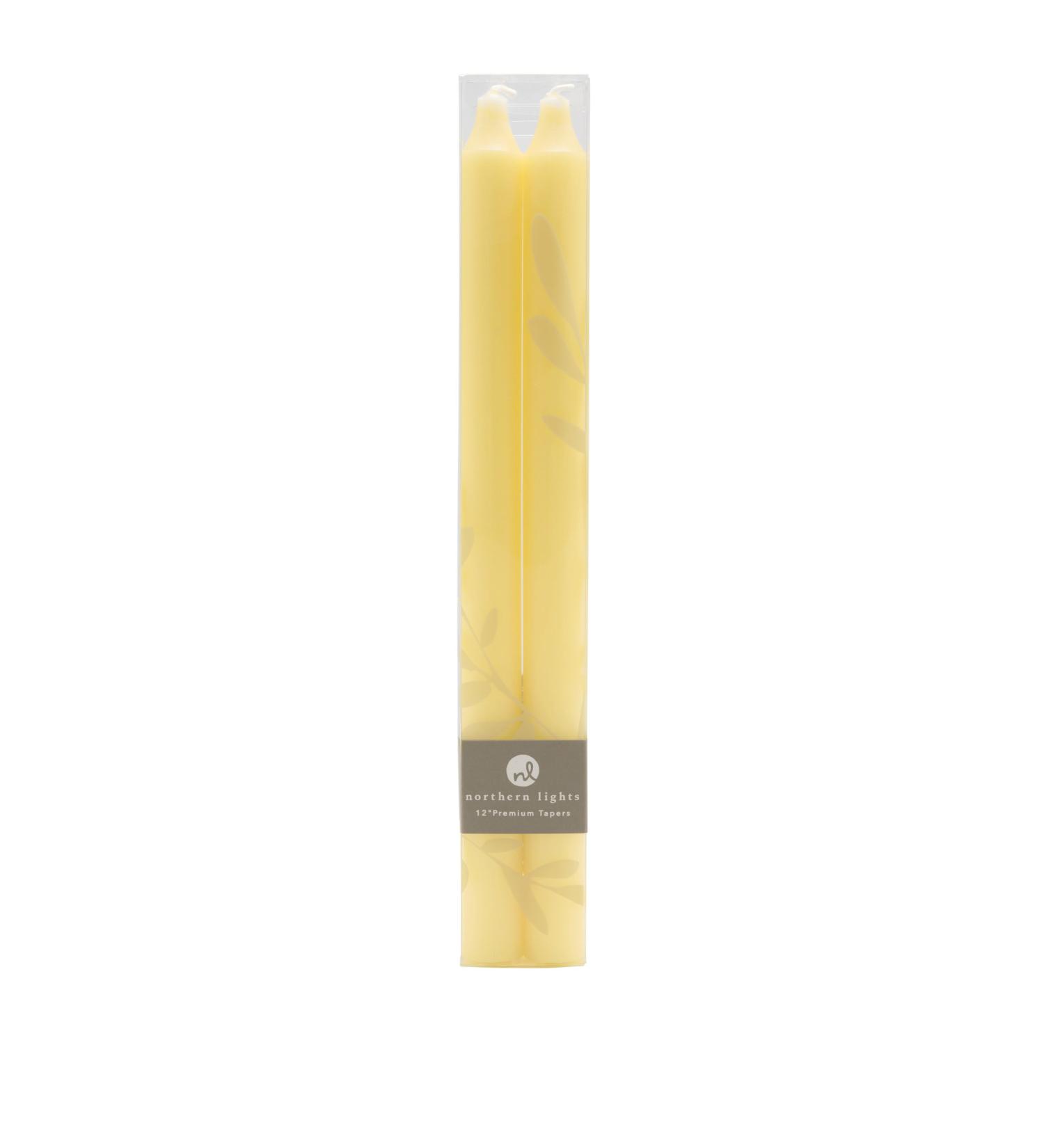 Northern Lights Candles - 12" 2pk Tapers - Cream - 72899