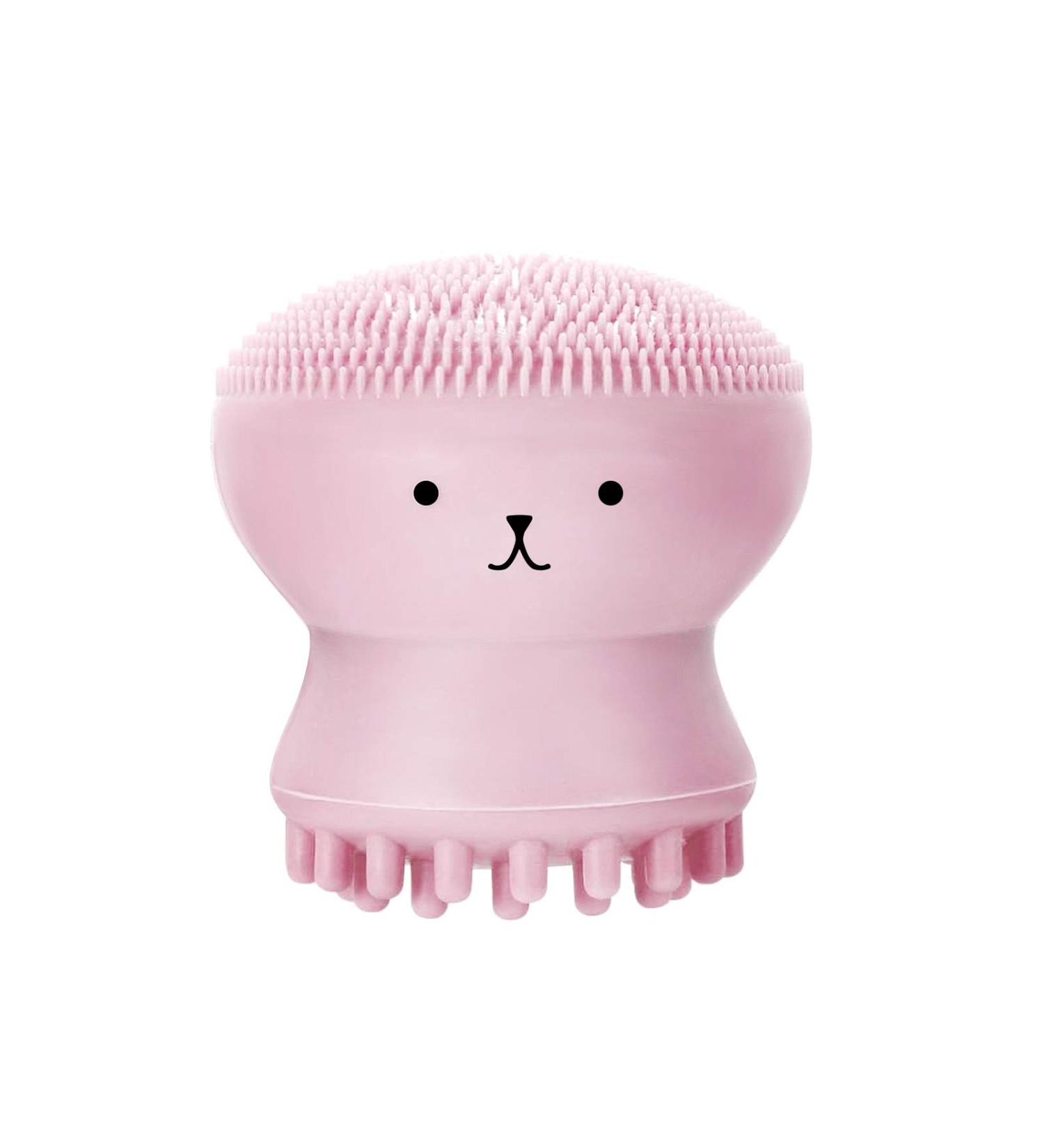 Silicone Facial Cleansing Brush - Gentle Exfoliating Jellyfish Handheld Tool for Cleaning, Massage, and Blackhead Removal - Buy Online on GoSupps.com