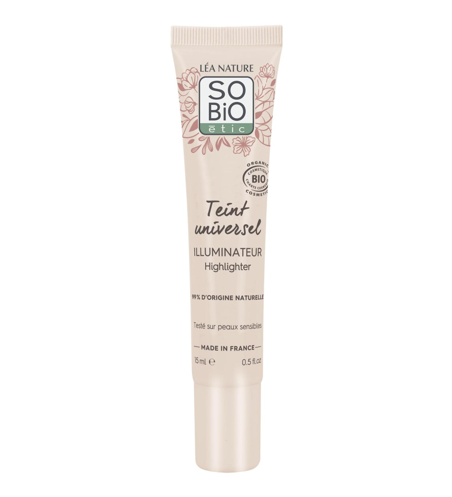 L A NATURE SO BiO tic | Certified Organic Illuminator Universal Skin Tone | Brightens Good Glowing Effect | Fluid & Light Texture | Organic Jojoba Oil | 99% Natural Origin - Vegan | Made in
