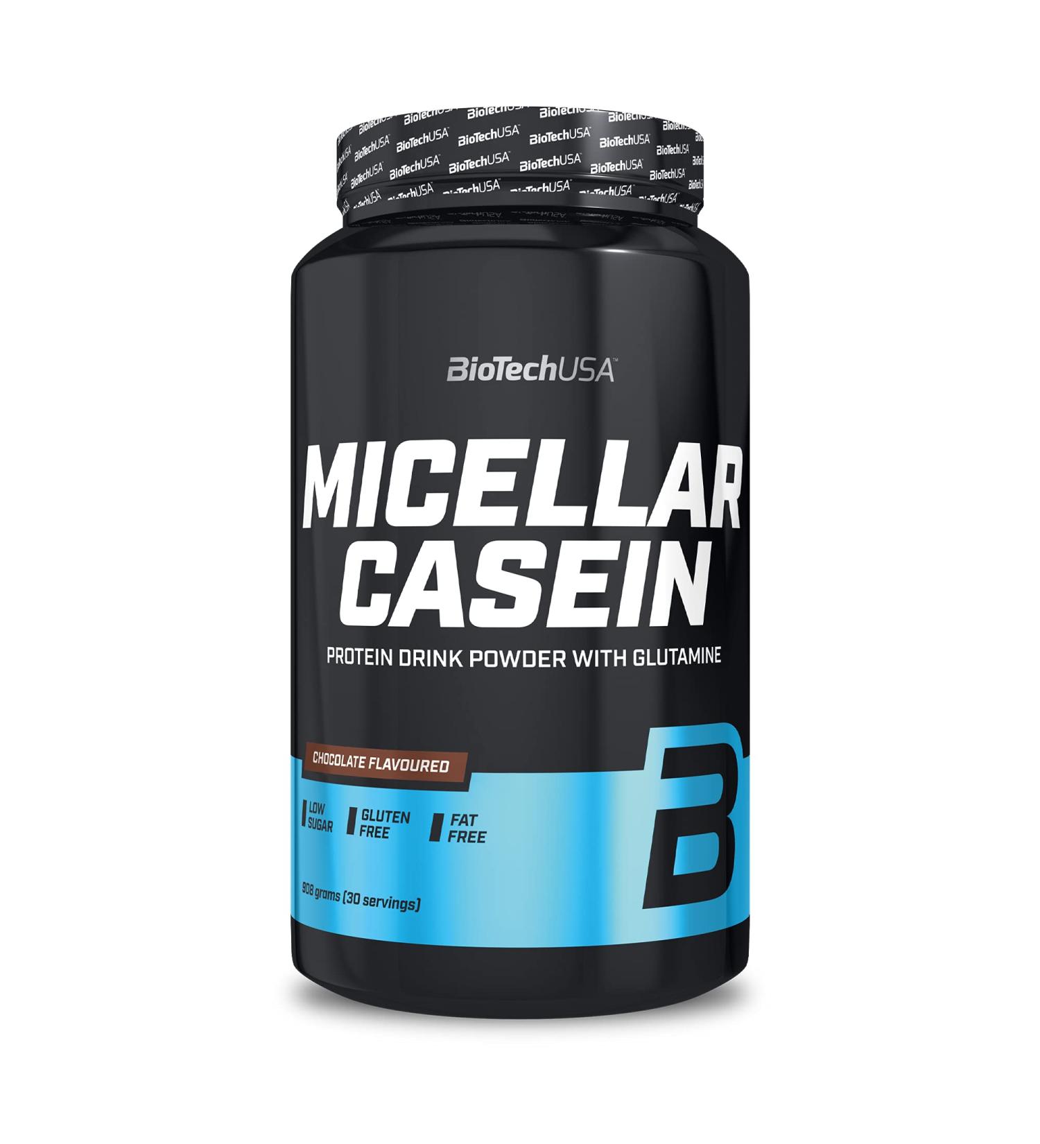 BioTechUSA Micellar Casein Protein Powder | Extended Absorbtion time | Gluten-Free and Fat-Free | Added L-Glutamine 908 g Chocolate Chocolate 908 g (Pack of 1) - Buy Online on GoSupps.com