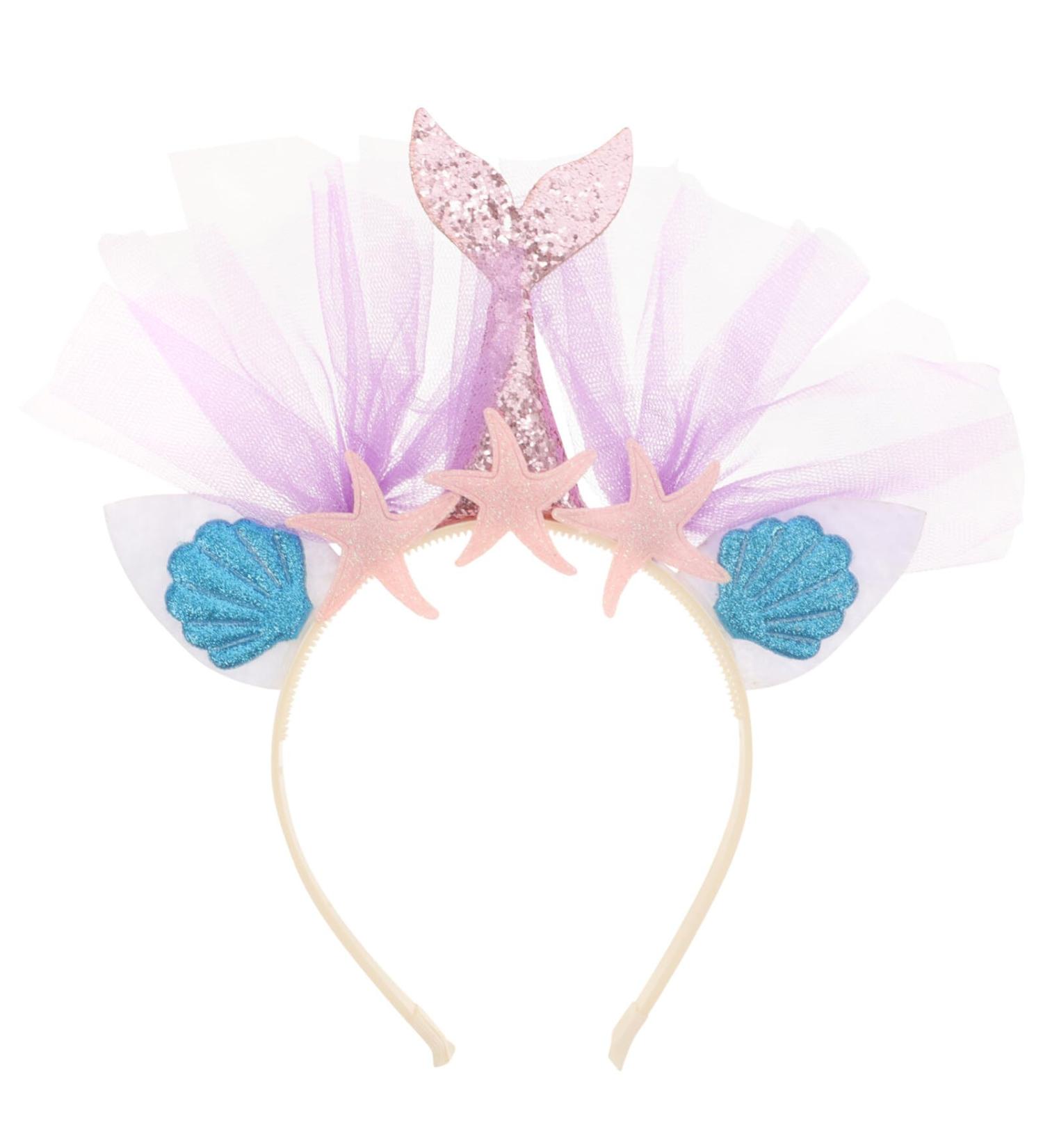 Uonlytech Womens Hair Accessories Mermaid Tail Headband Tulle Hairbands Glitter Mermaid Hair Bands with Mermaid Hair Accessories for Girls Children Birthday Party Womens Headbands - Buy Online on GoSupps.com